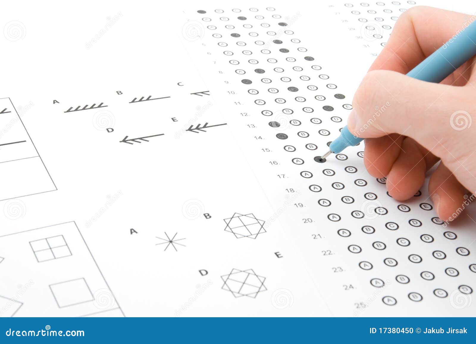 IQ test stock photo. Image of closeup, paper, form 