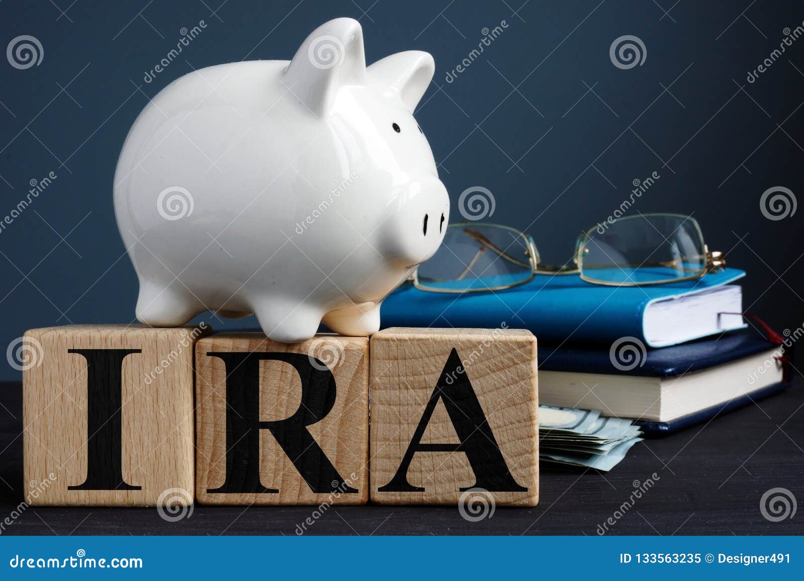 ira individual retirement account written on cubes