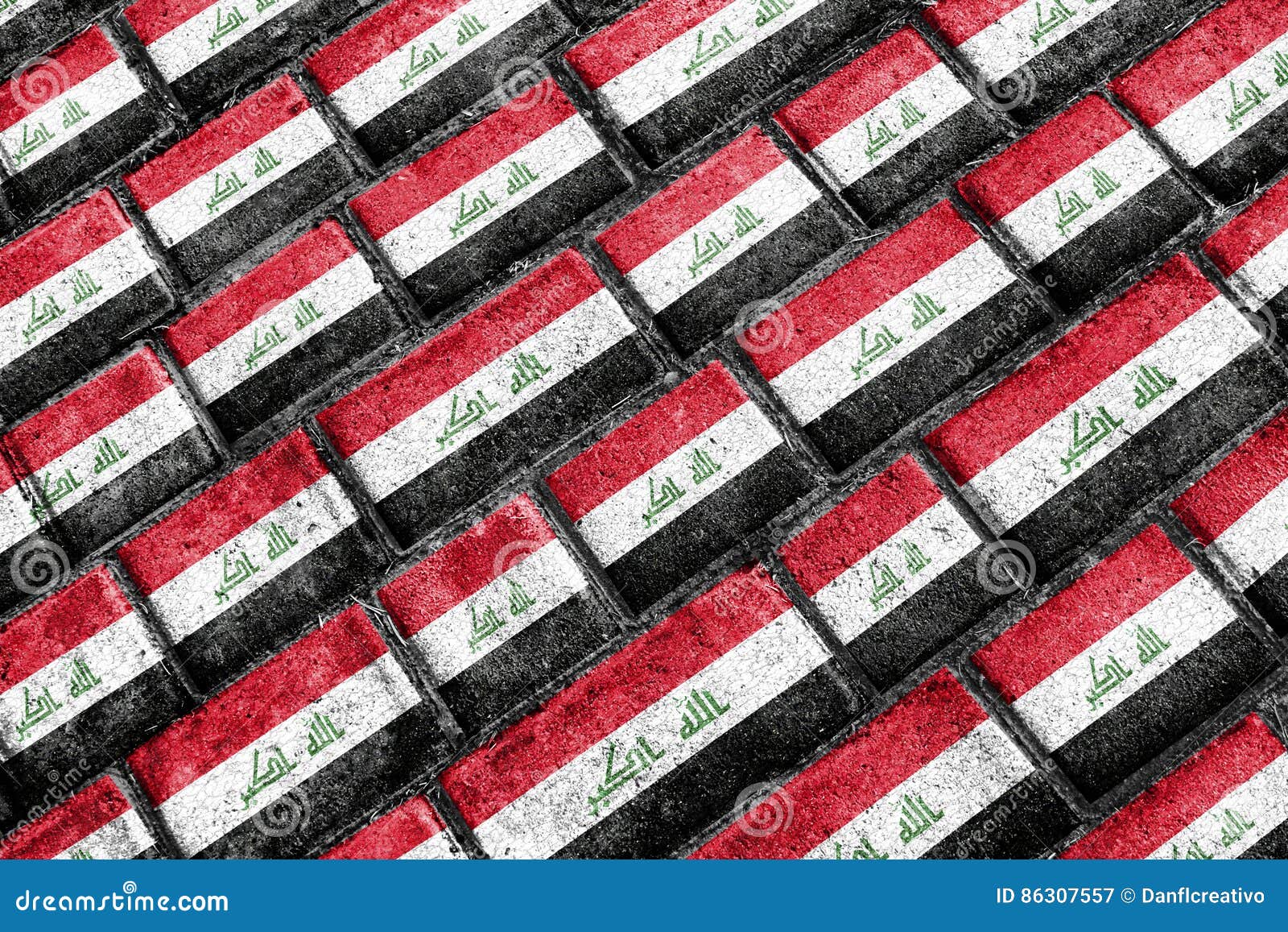 irak flag urban grunge pattern