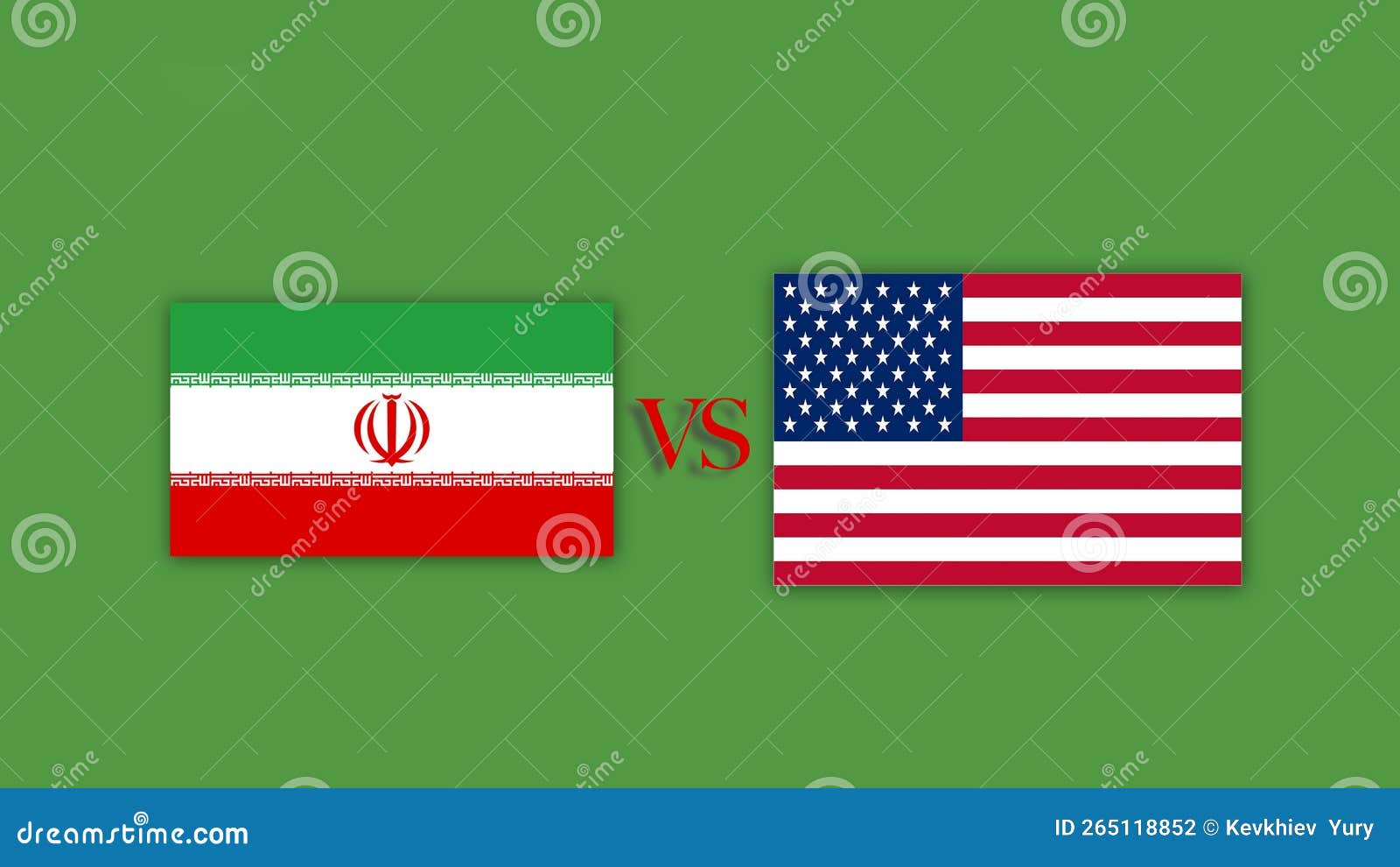 Iran Vs Usa Football Match Design Element Stock Illustration ...