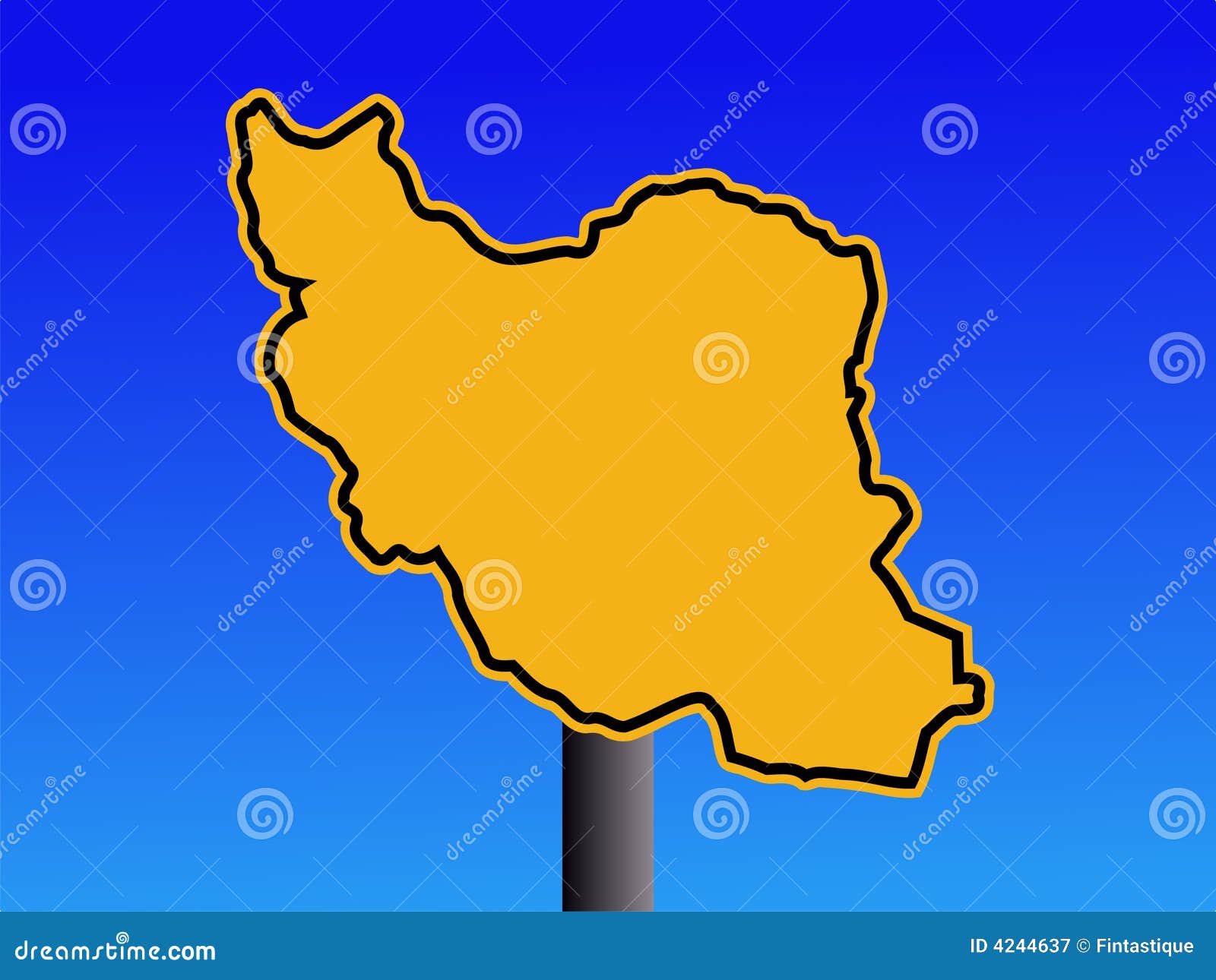 Blank Map Of Iran. Counties Of Iran Map. High Detailed Gray Vector Map