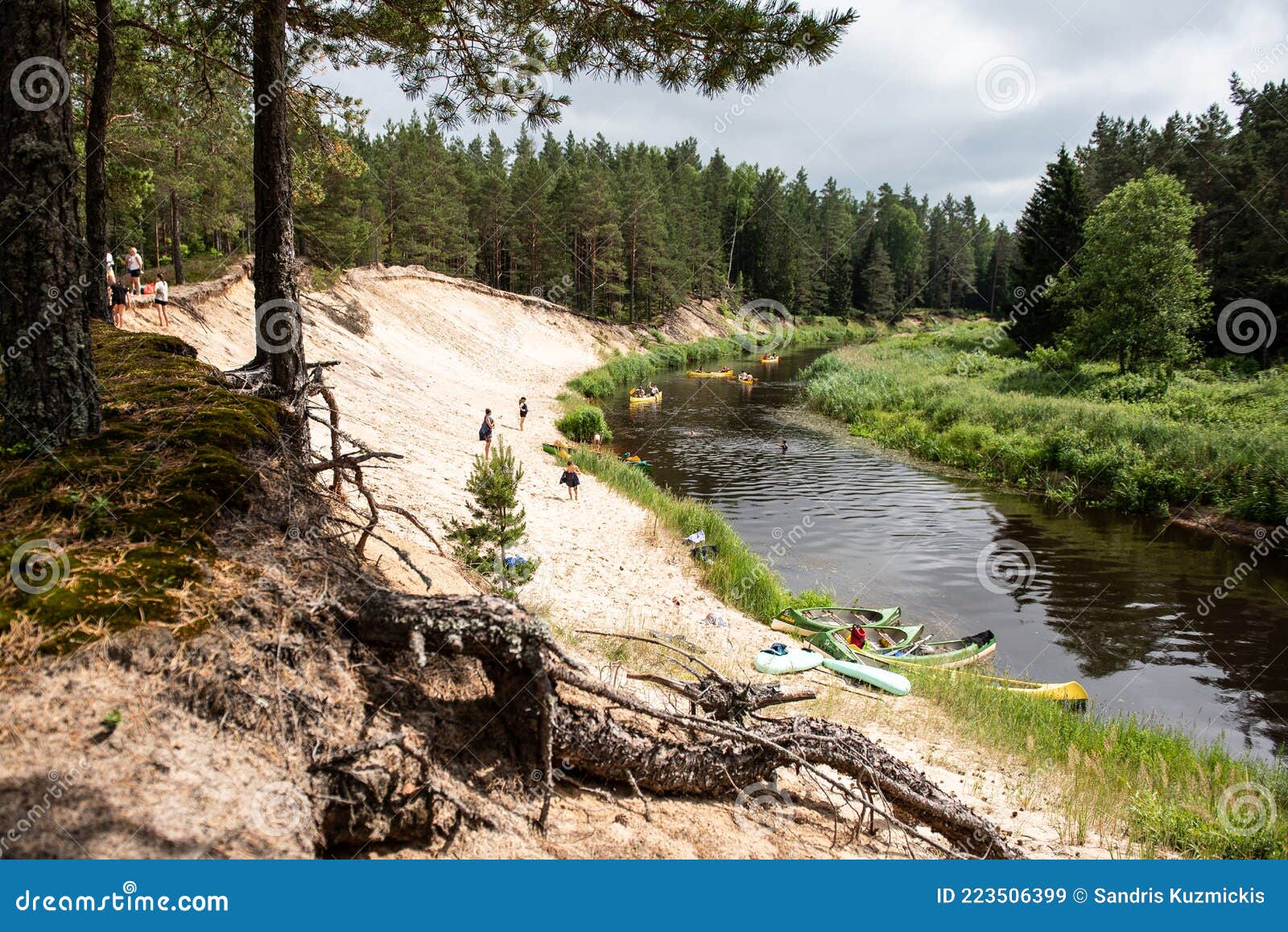 irbe river and beautiful steep banks, latvia