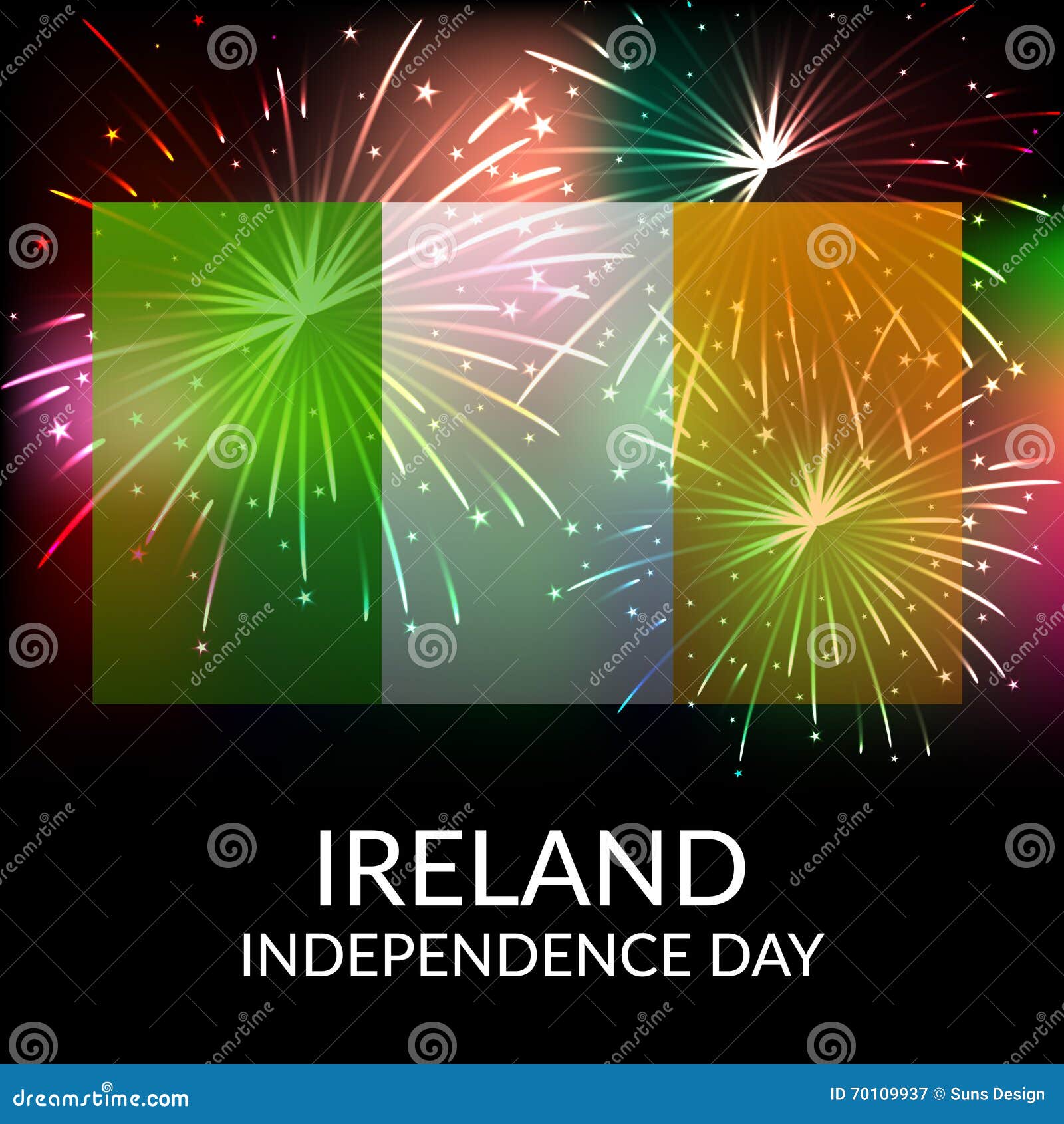 Ireland Independence Day Stock Illustration Image 70109937