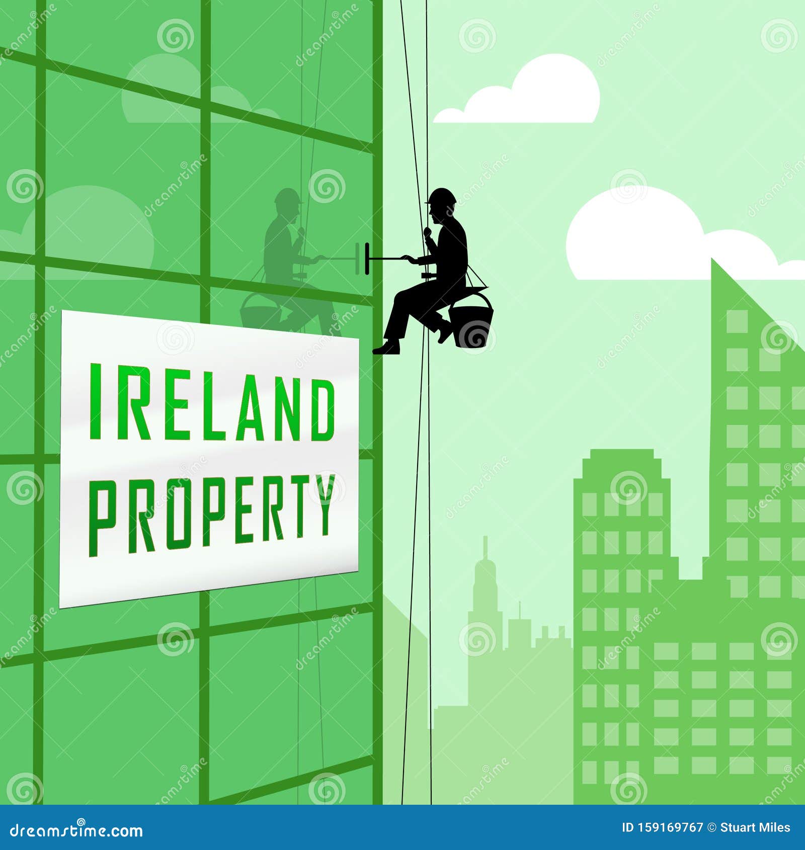 Ireland Property Or Real Estate Building Depicts Buying Or ...