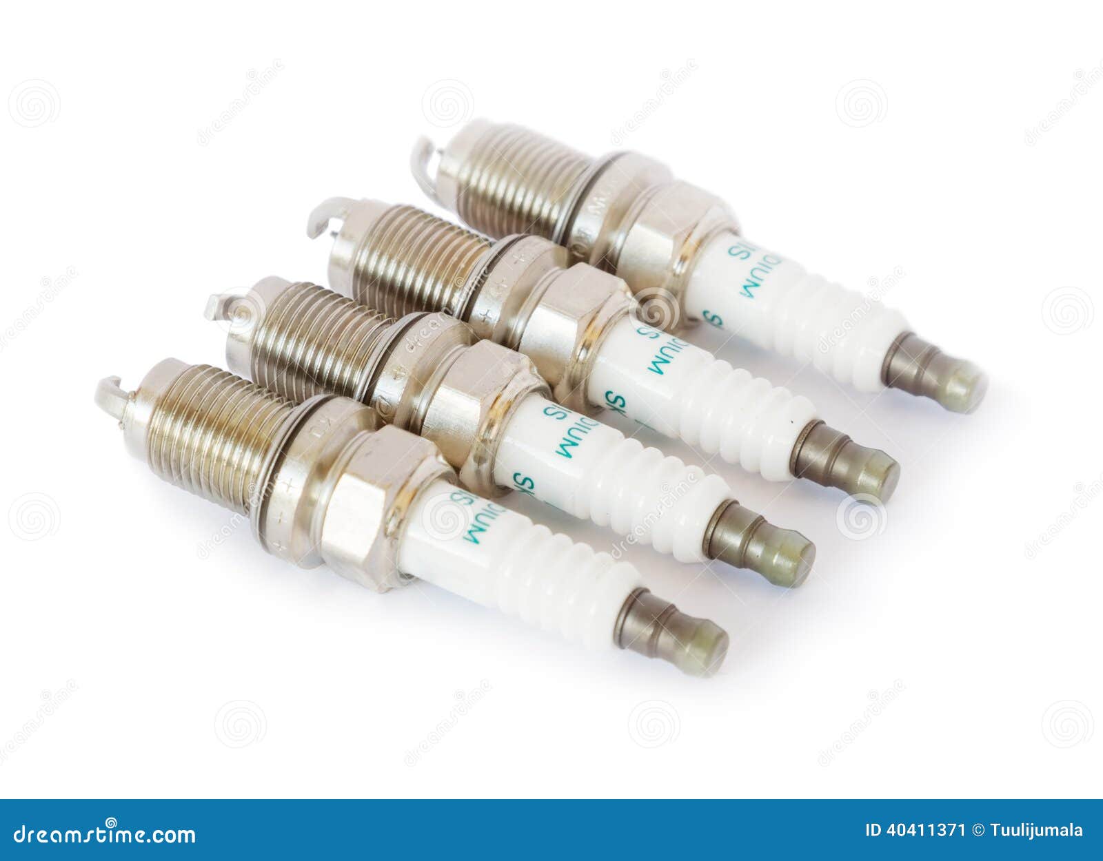 The Electrode On The New Iridium Spark Plug. Close Up. Isolated On A