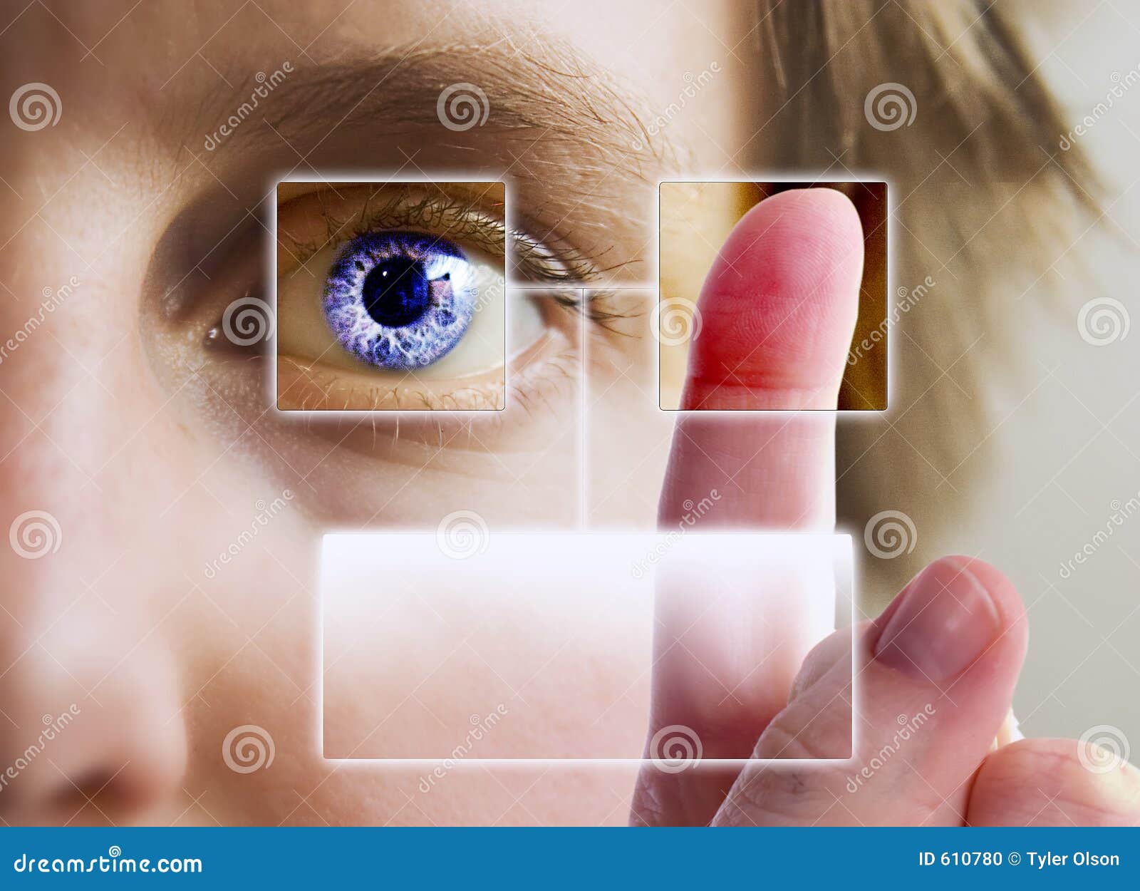 Iris Scan stock photo. Image of future, girl, accessability 610780