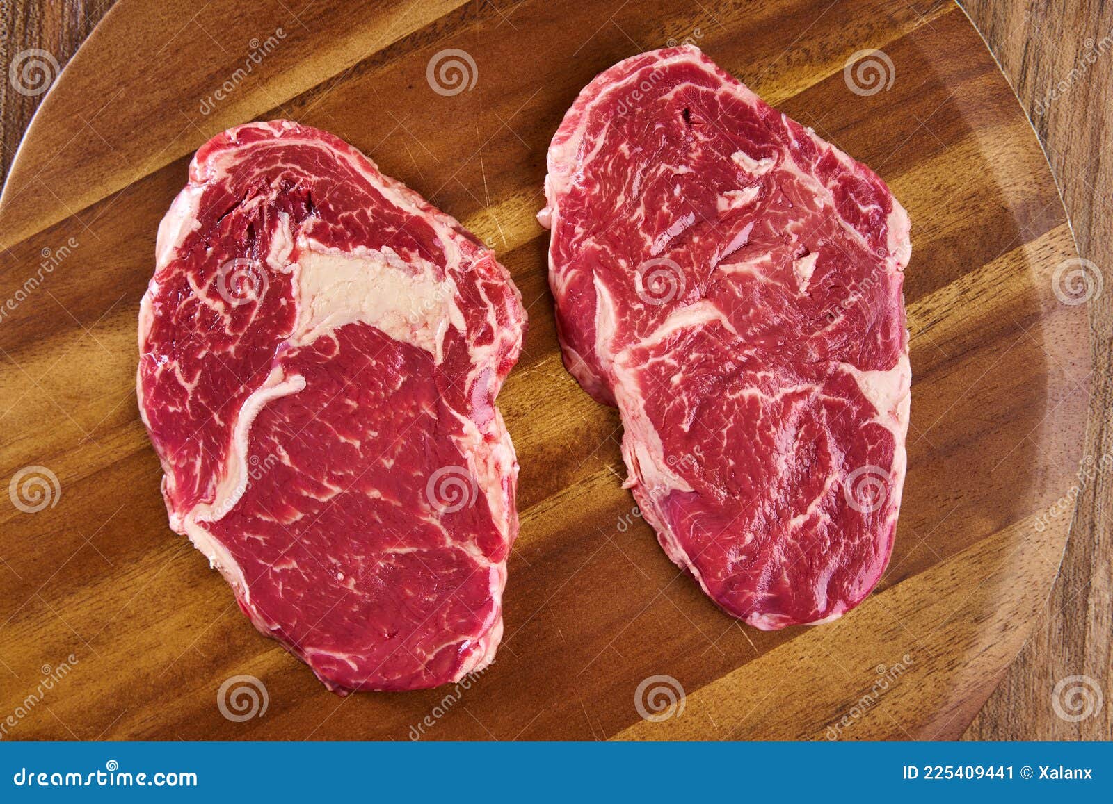 Irish beef steak, raw stock image. Image of beef, board 225409441