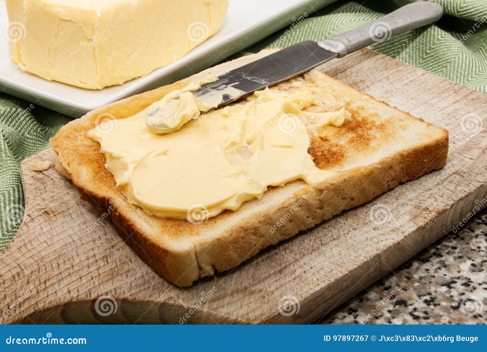 Irish Butter on Warm Toast Bread Stock Image Image of irish, natural