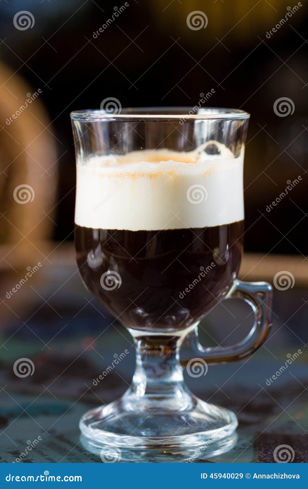 Irish coffee glass stock image. Image of backgrounds 45940029