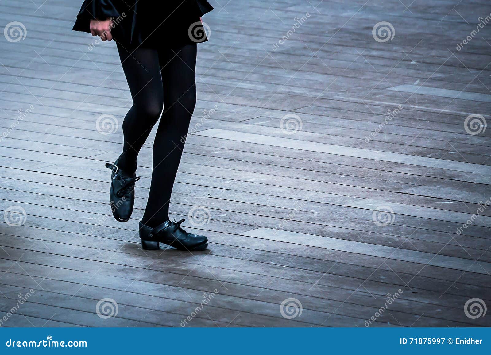 irish dancer with a black dress