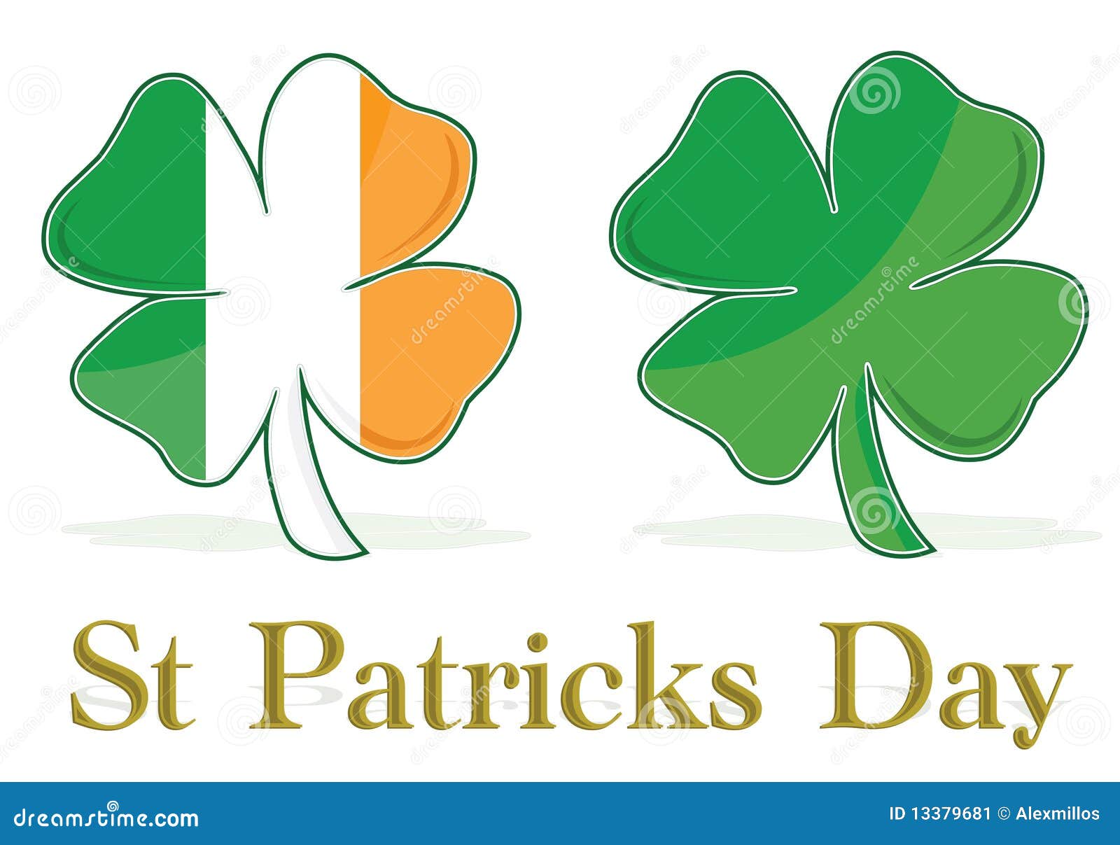 stock image irish leafs clover flag image