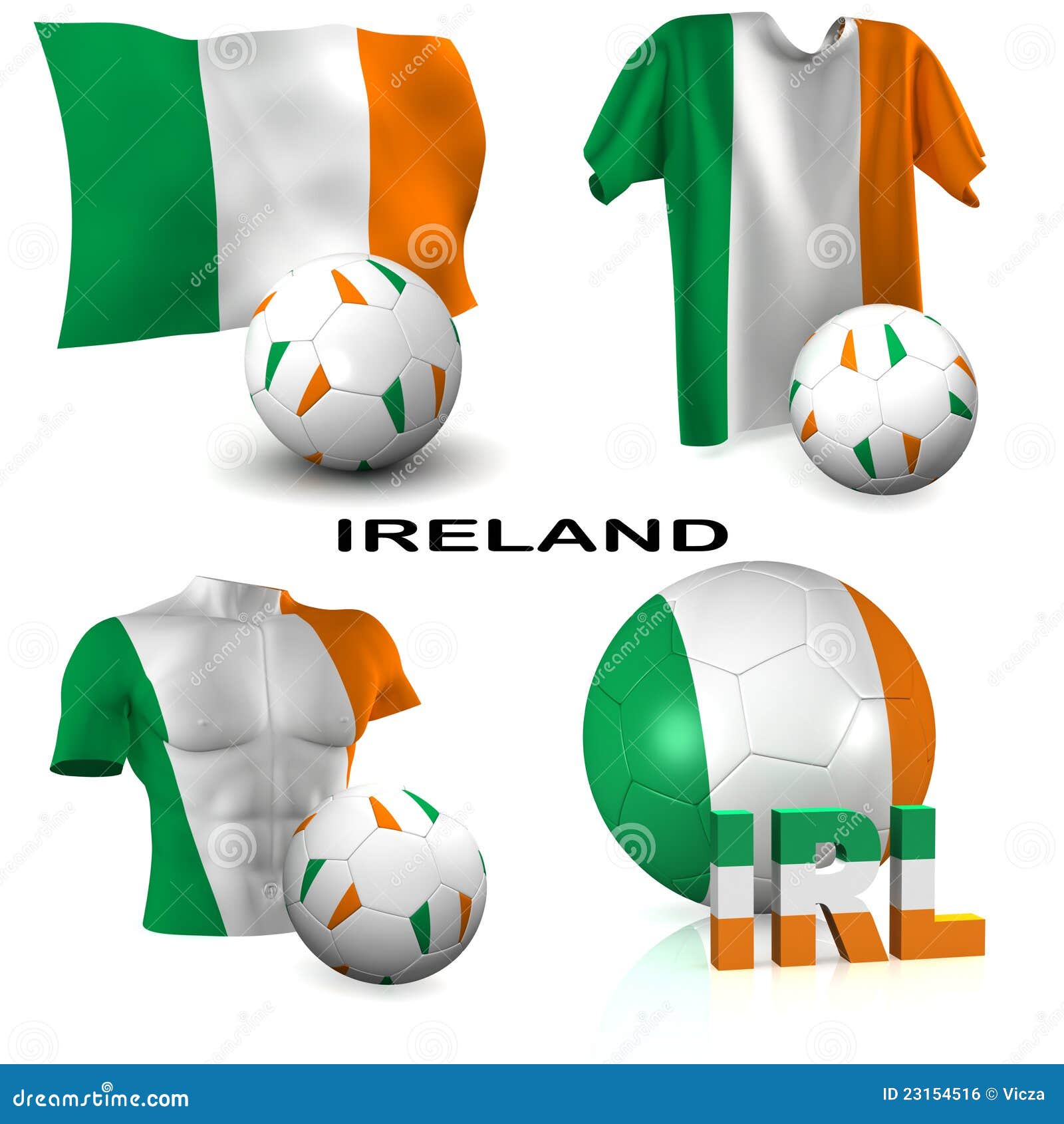 Irish Soccer stock illustration. Illustration of football 23154516