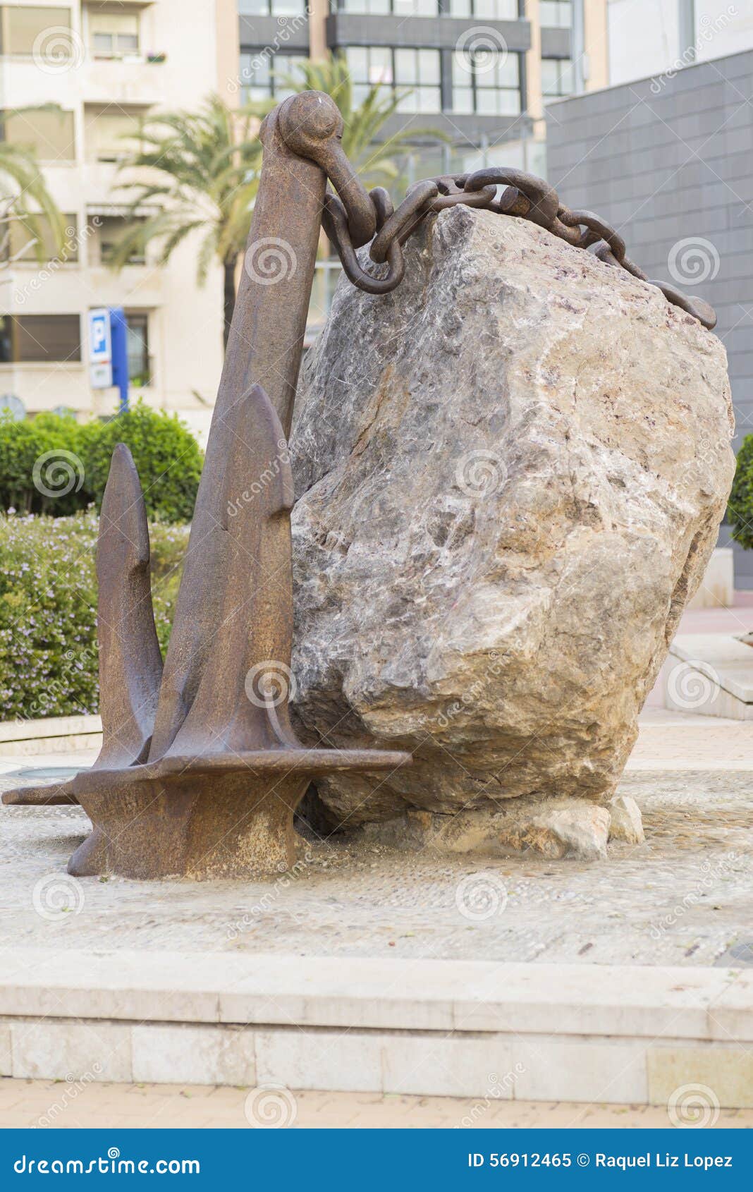 Iron anchor. stock image. Image of liner, components 56912465