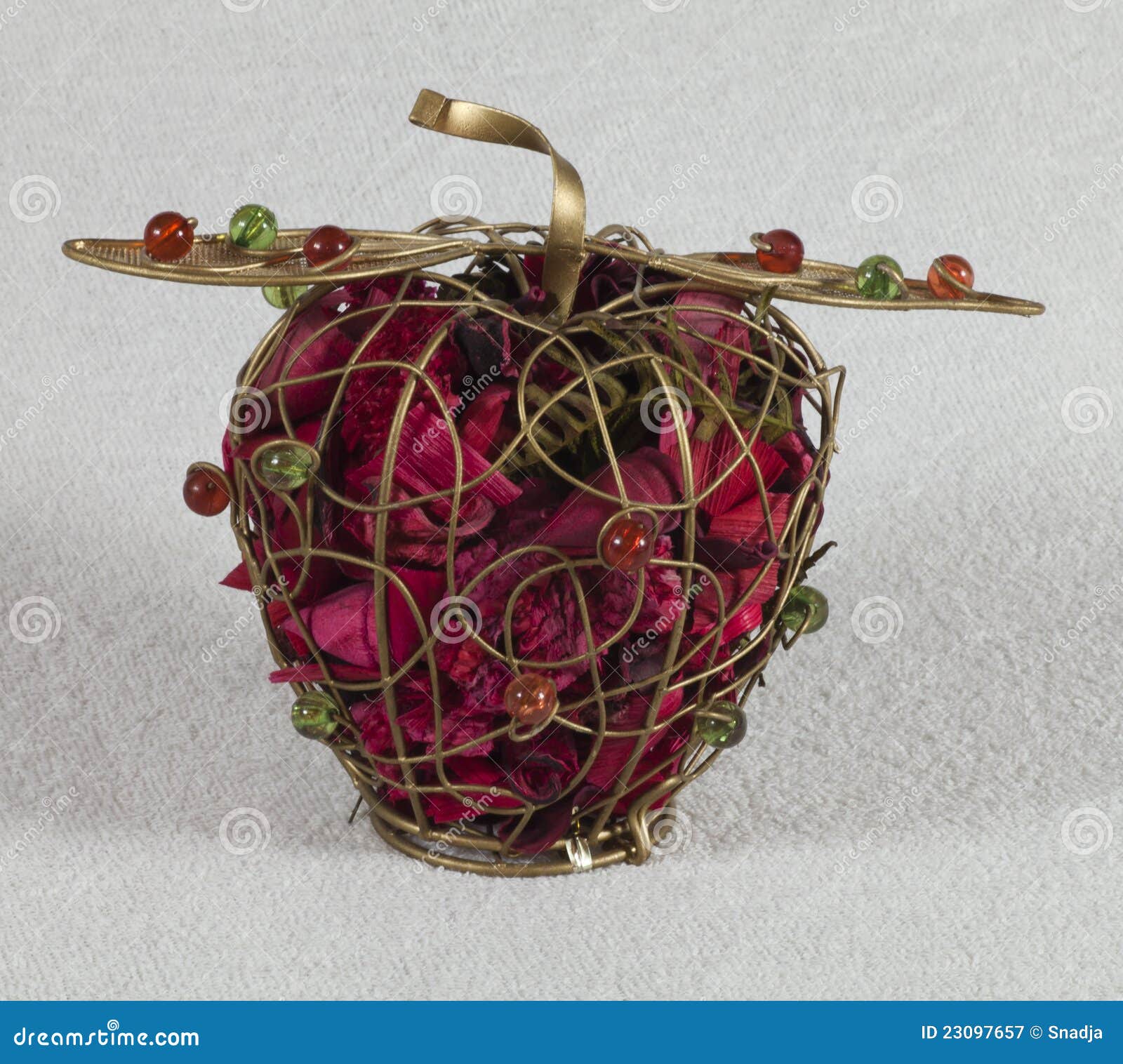 Iron Apple Sachet with Dried Flowers Stock Image Image of aroma