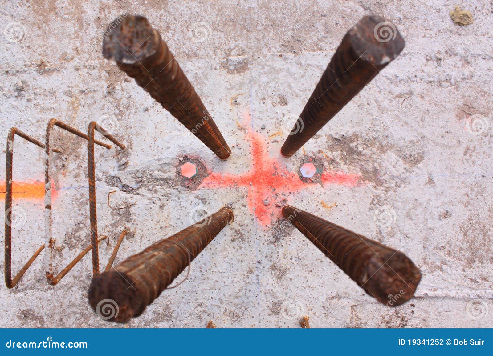 Iron Bars in Concrete Construction Stock Photo Image of rusty, build
