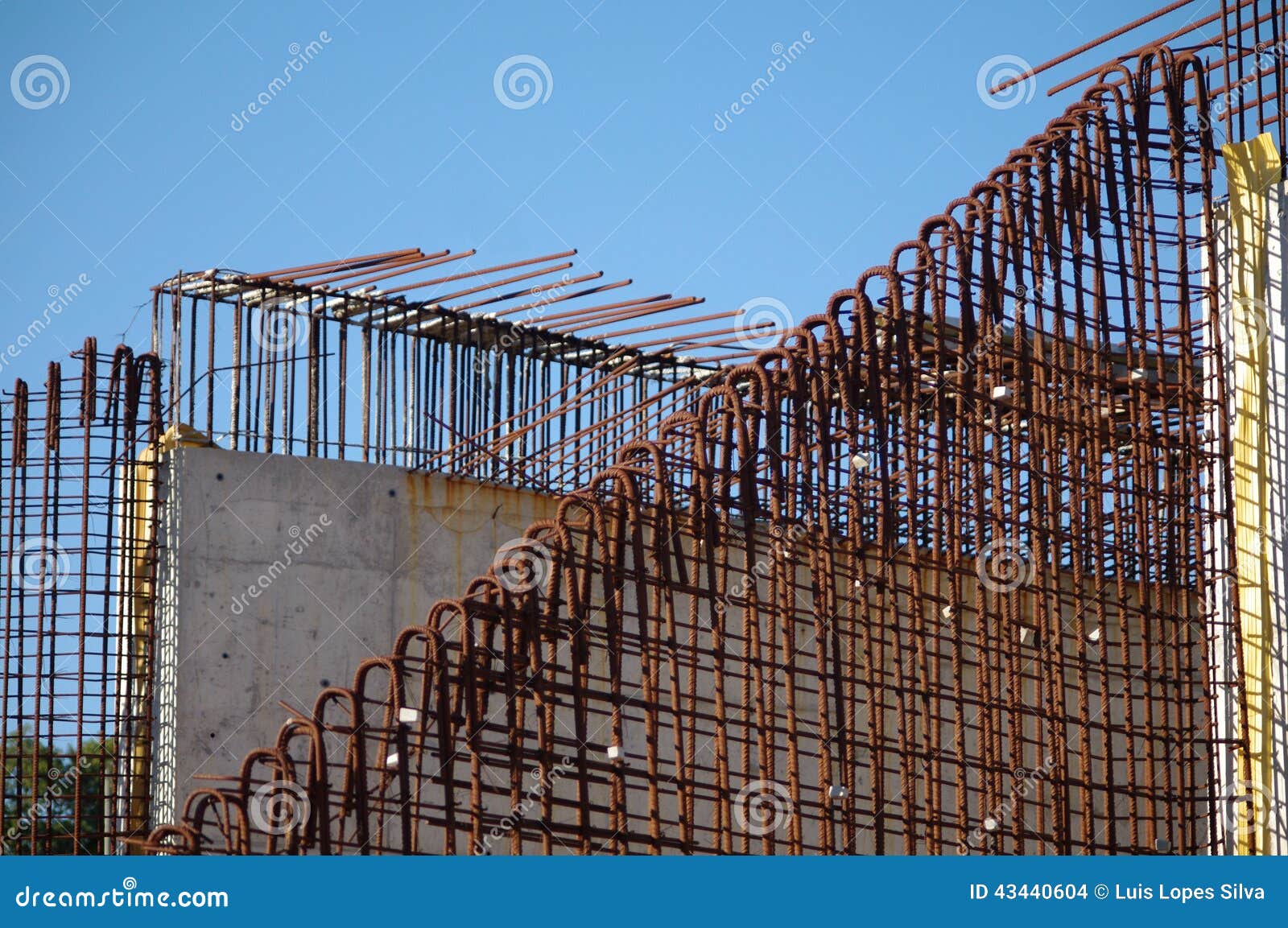 Iron bars for concrete stock photo. Image of outdoors 43440604