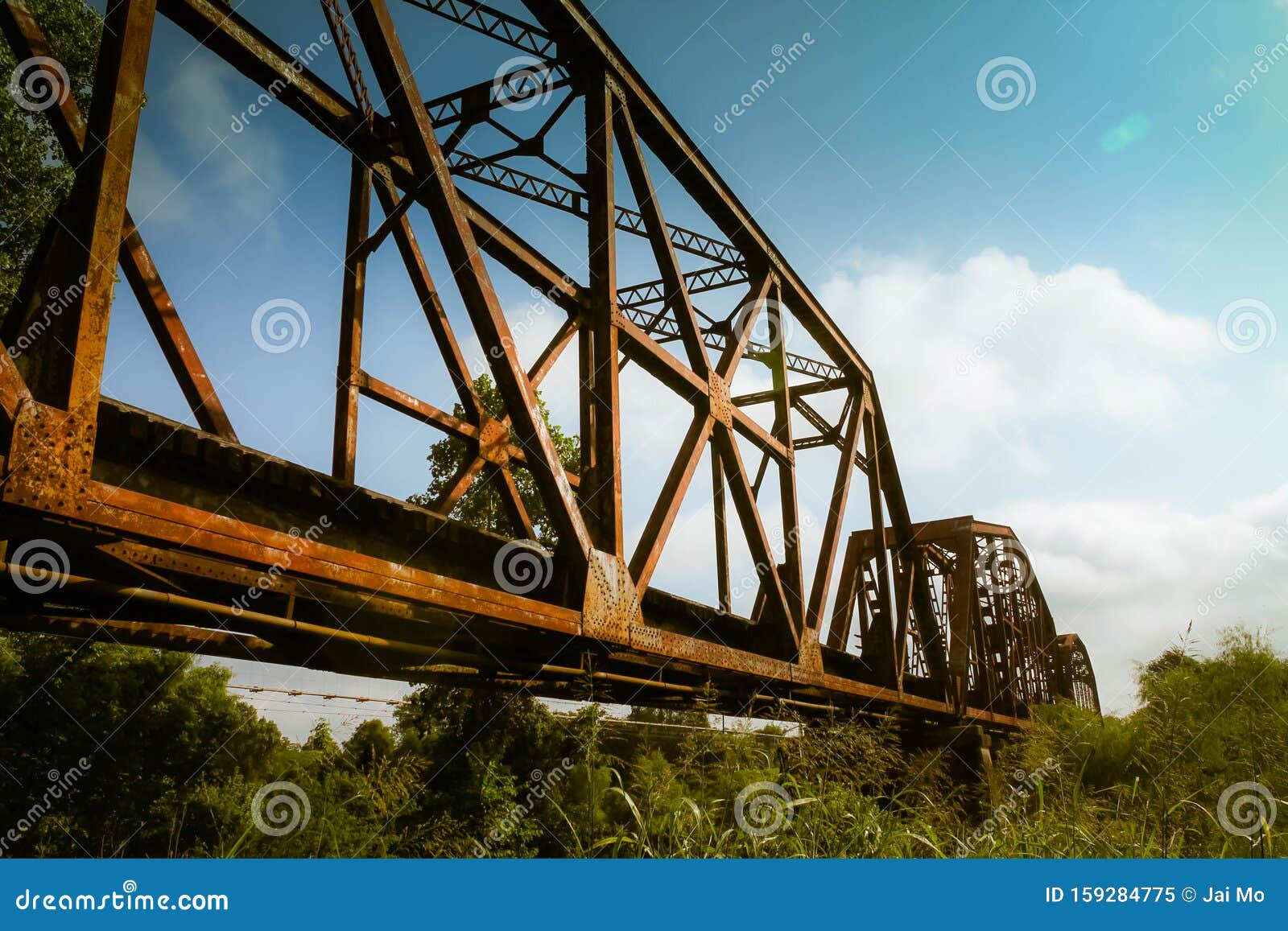 old railroad track bridge san felipe texas