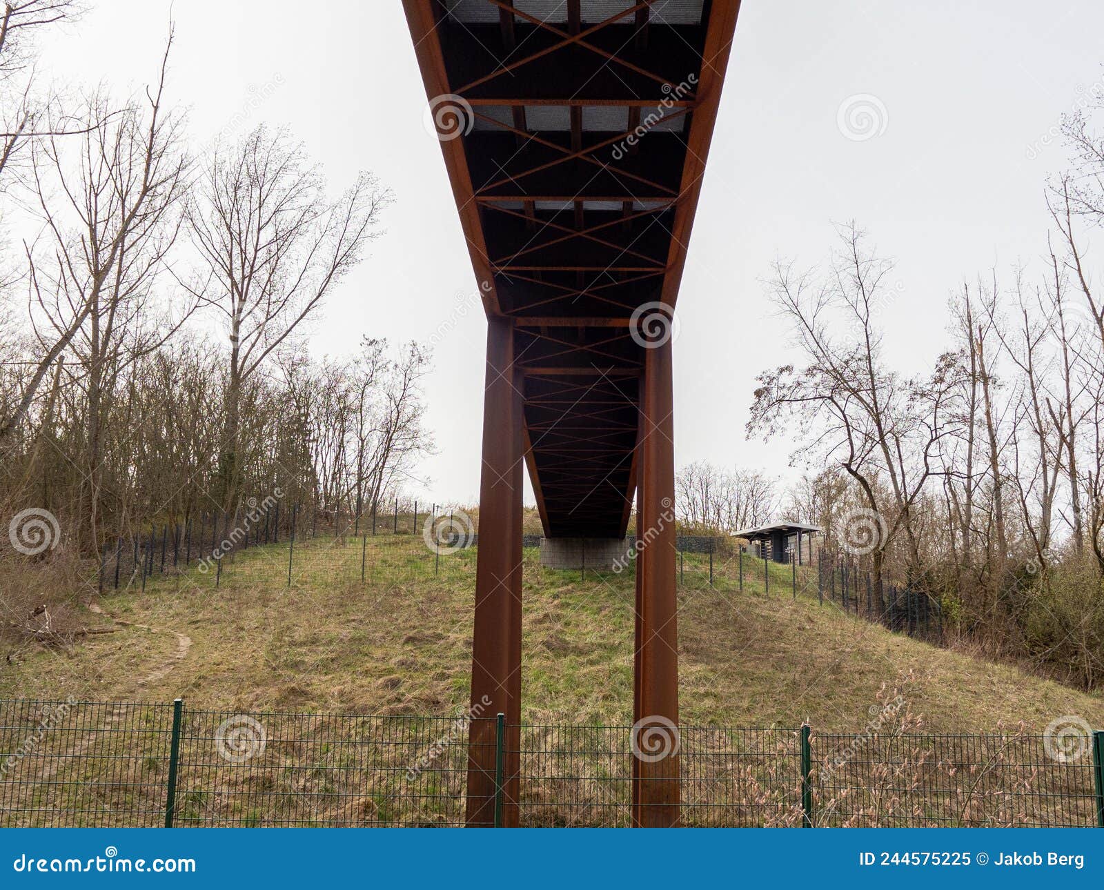Iron Bridge in the Park. Close Up. Stock Image Image of bridge, water