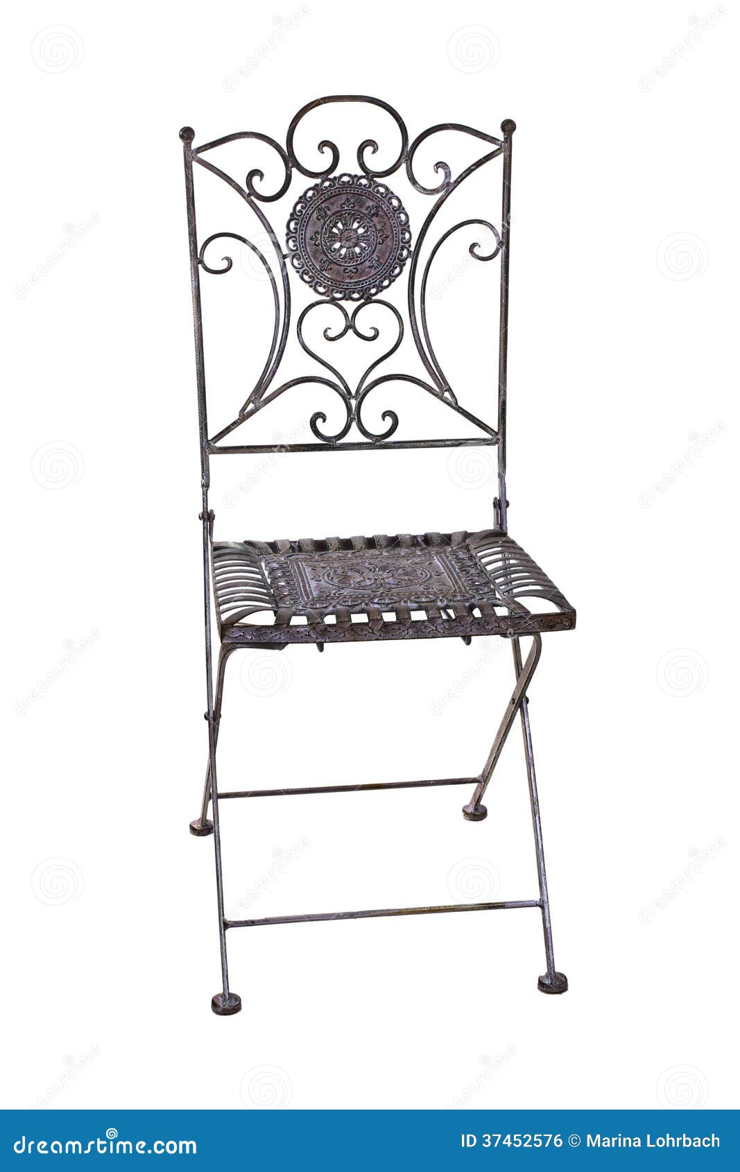 Iron chair, isolated stock photo. Image of country, patio 37452576