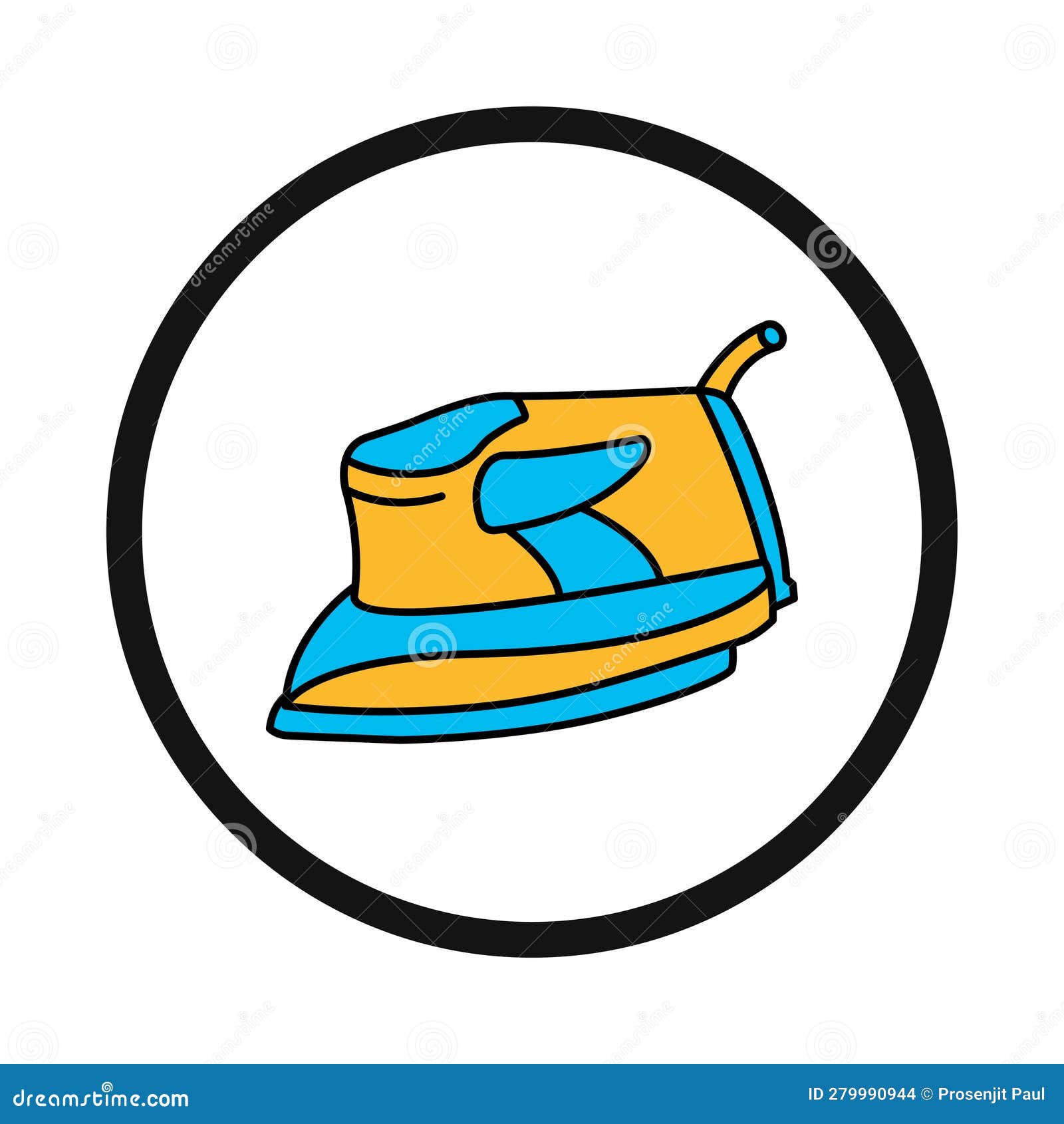 Iron, Cloth, Laundry Machine, Iron Machine Icon Stock Vector