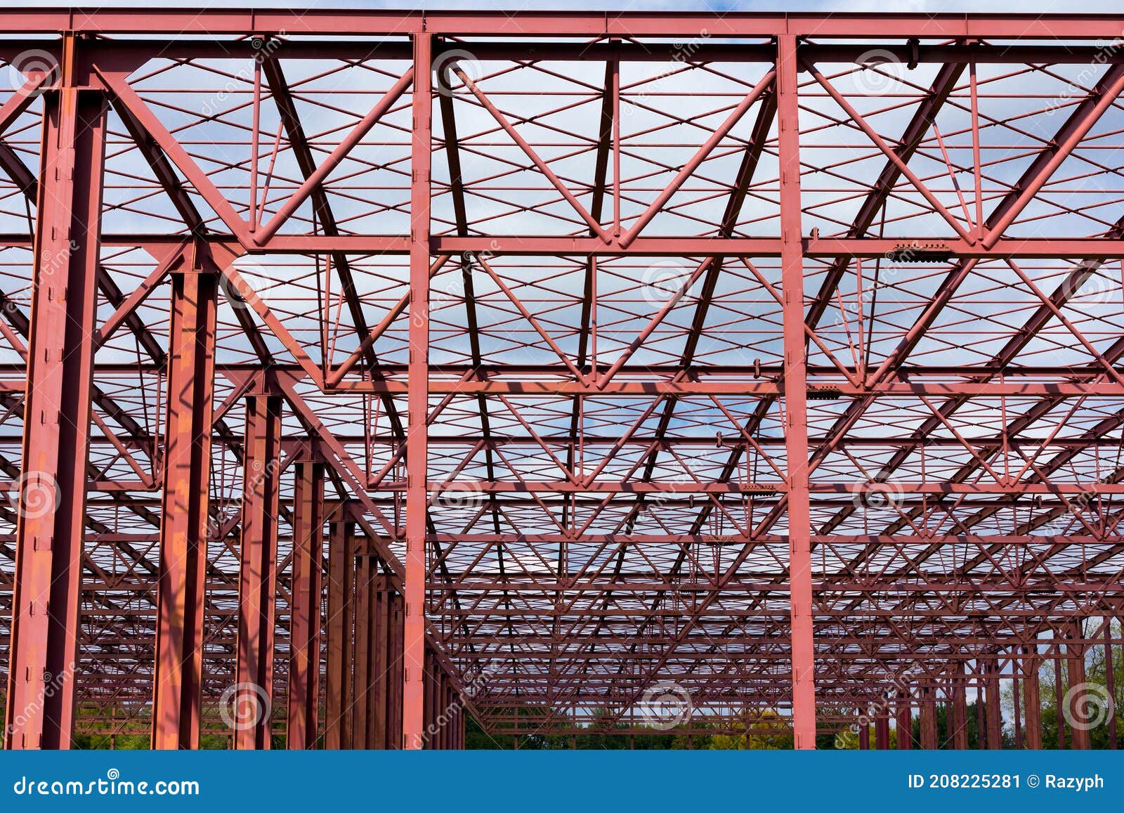 Iron construction stock image. Image of grandiose, manufacturing