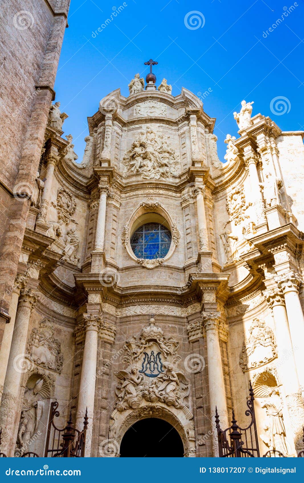 The Iron Doors of the Saint Mary`s Cathedral in Valencia, Spain Stock
