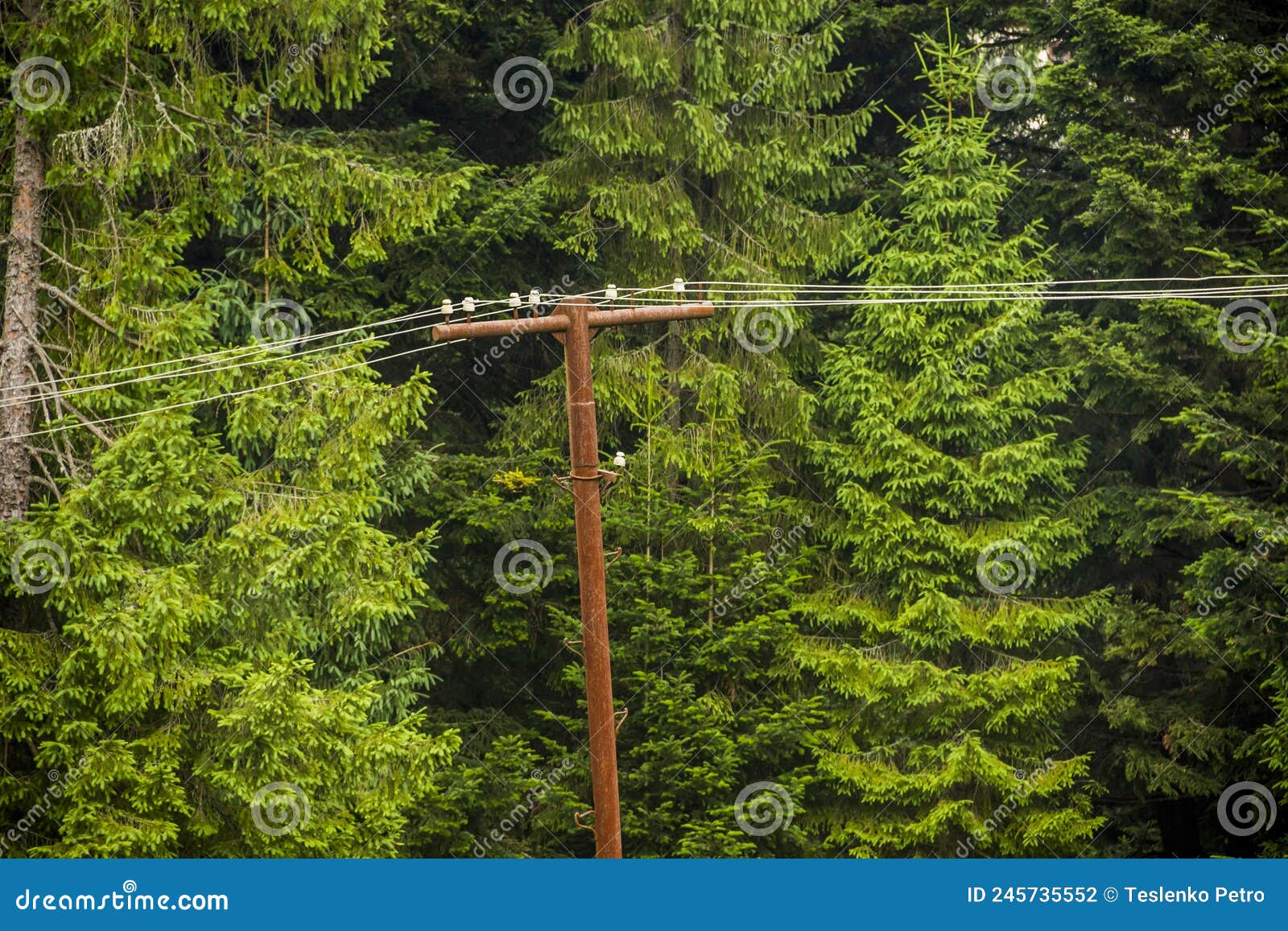 Iron electric pole stock photo. Image of pillar, line 245735552