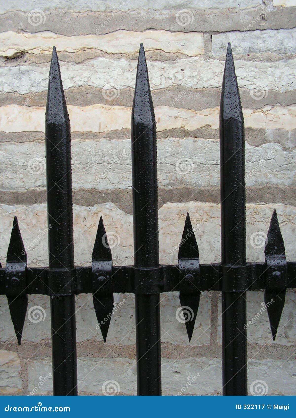 Iron fence detail stock image. Image of invader, barricade 322117