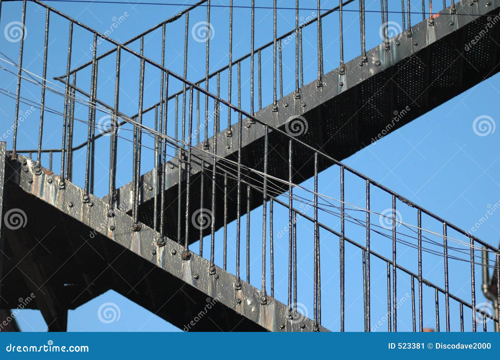 Iron fire escape stairs stock image. Image of stairs, fire 523381