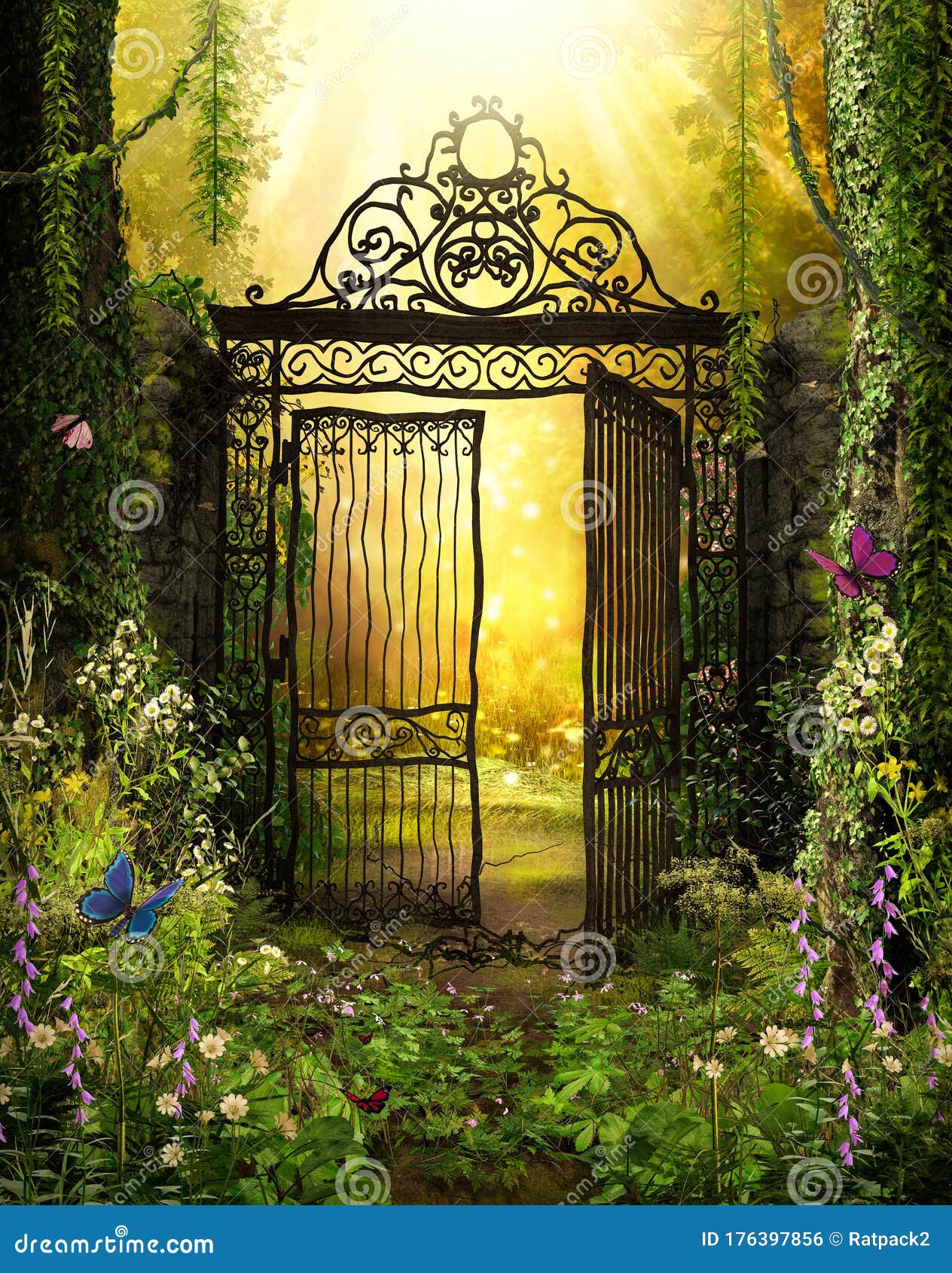 iron gateway to a secret garden