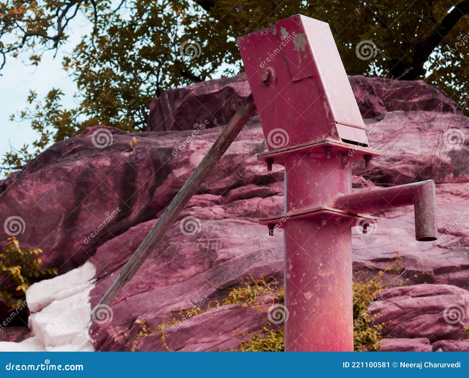 Iron Hand Pump for Drinking Water Source Stock Image Image of hand