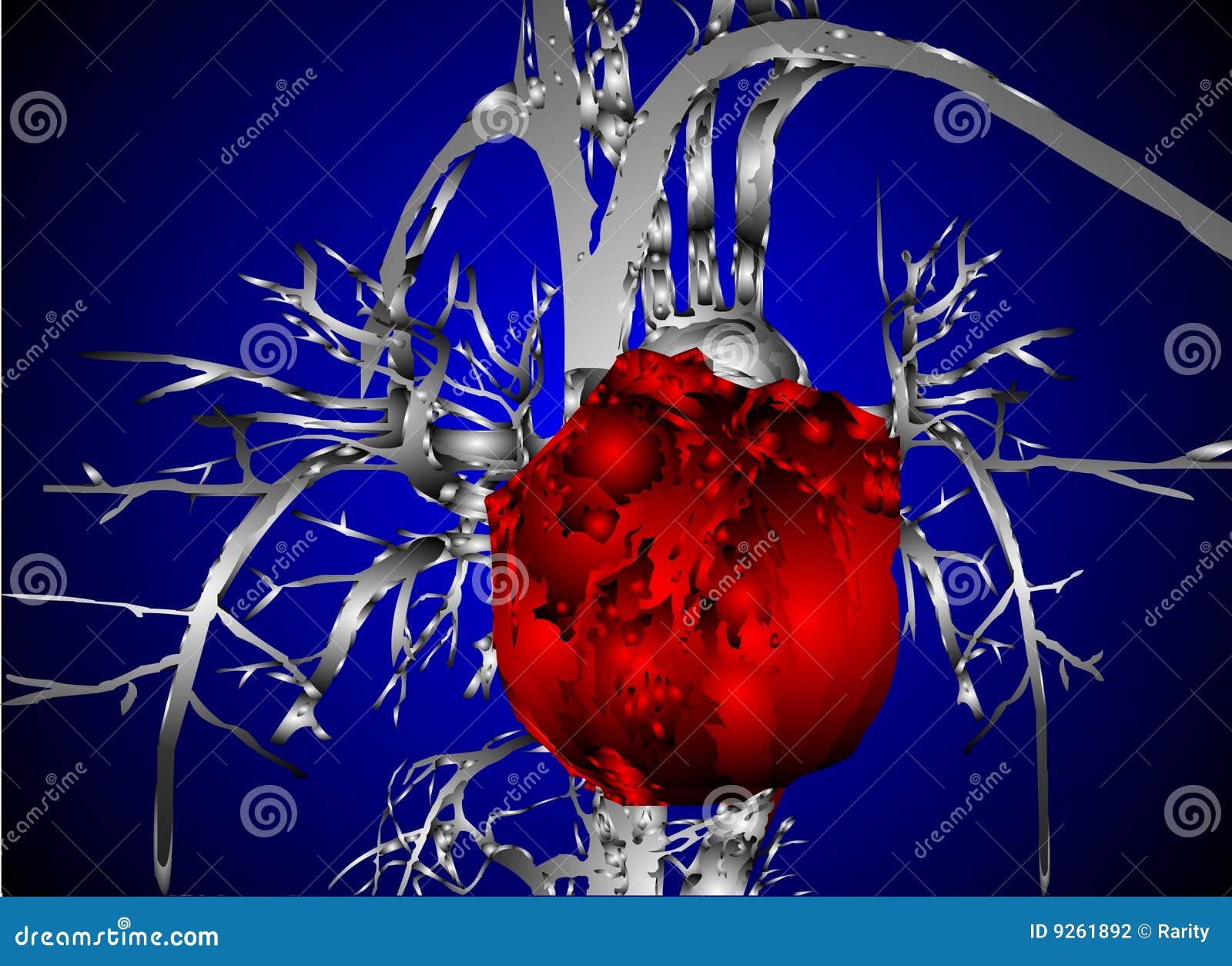 Iron heart abstract stock illustration. Illustration of closeup 9261892