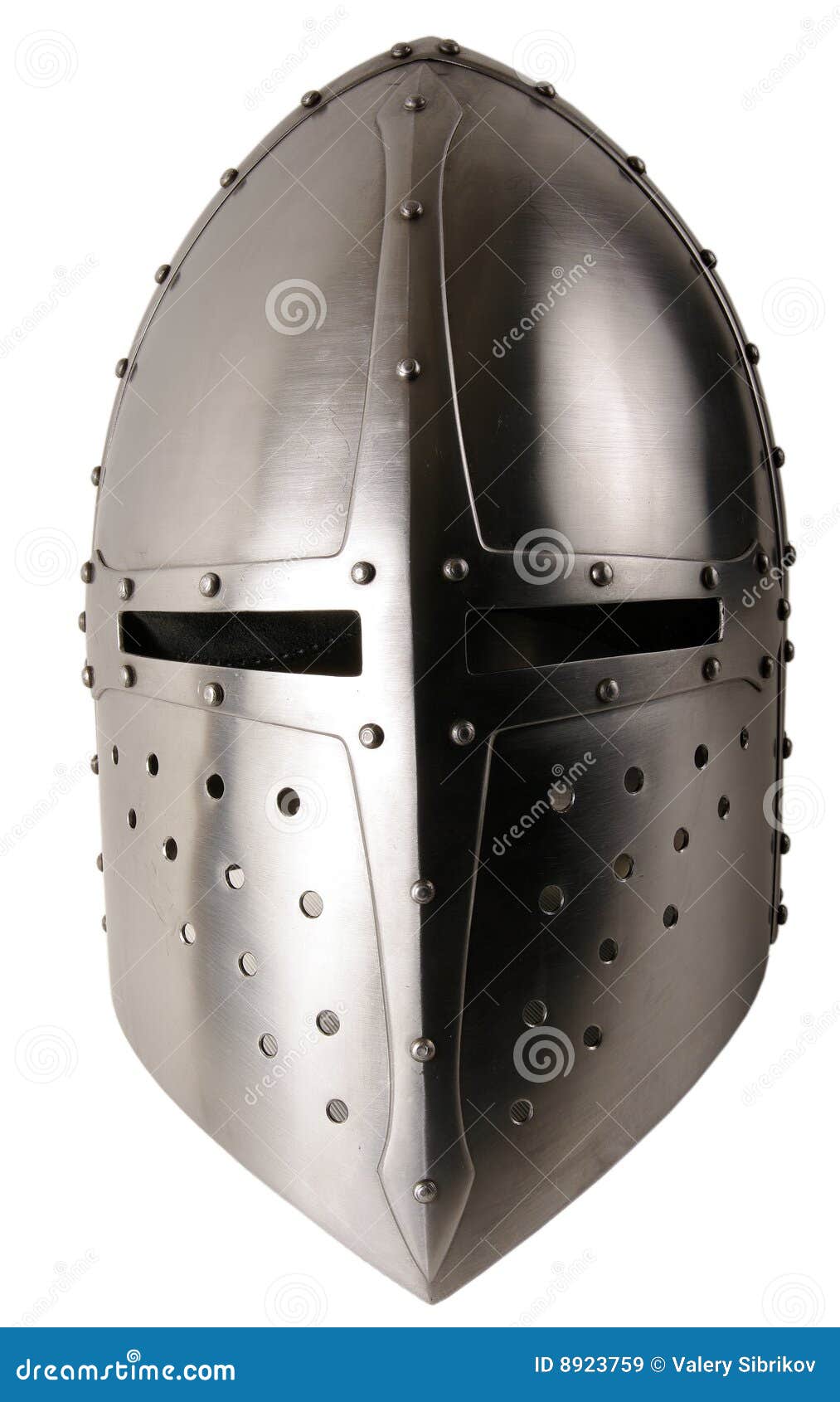 Iron helmet stock image. Image of armour, rivets, tournament 8923759