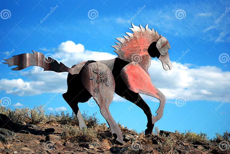 Iron horse stock image. Image of beautiful, vibrant, ridge 6723757