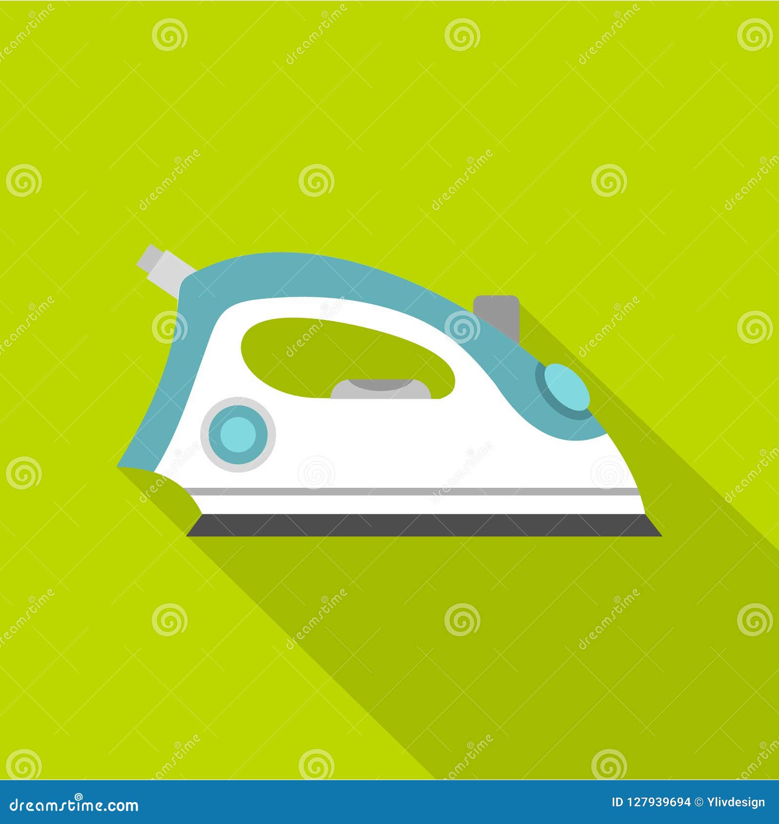 Iron icon, flat style stock illustration. Illustration of press 127939694