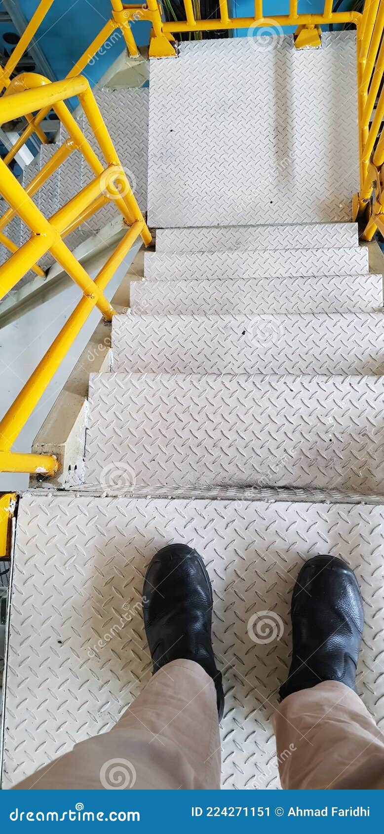 Iron Ladder in the Work Area Stock Image Image of rich, steps 224271151