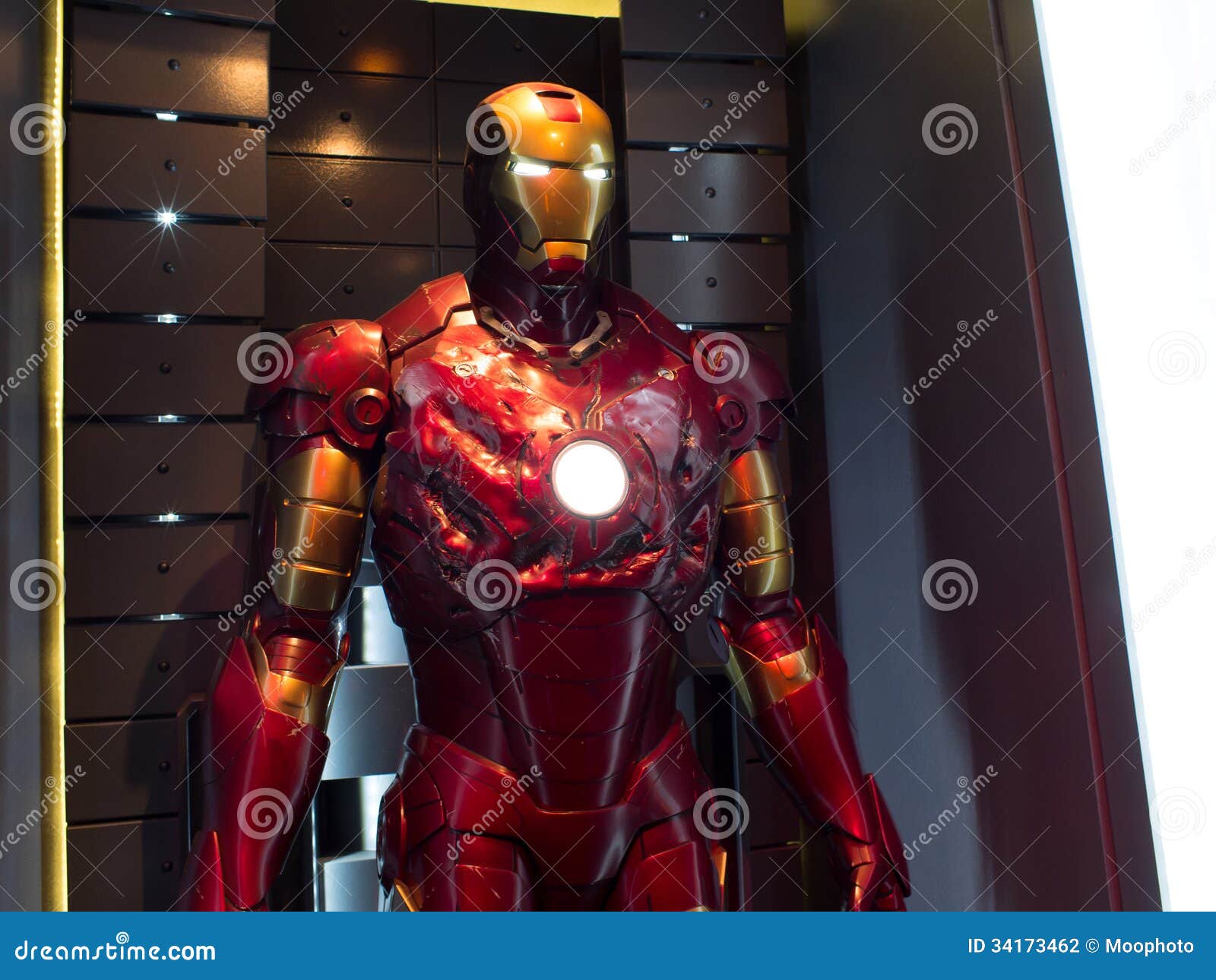 damaged iron man suit