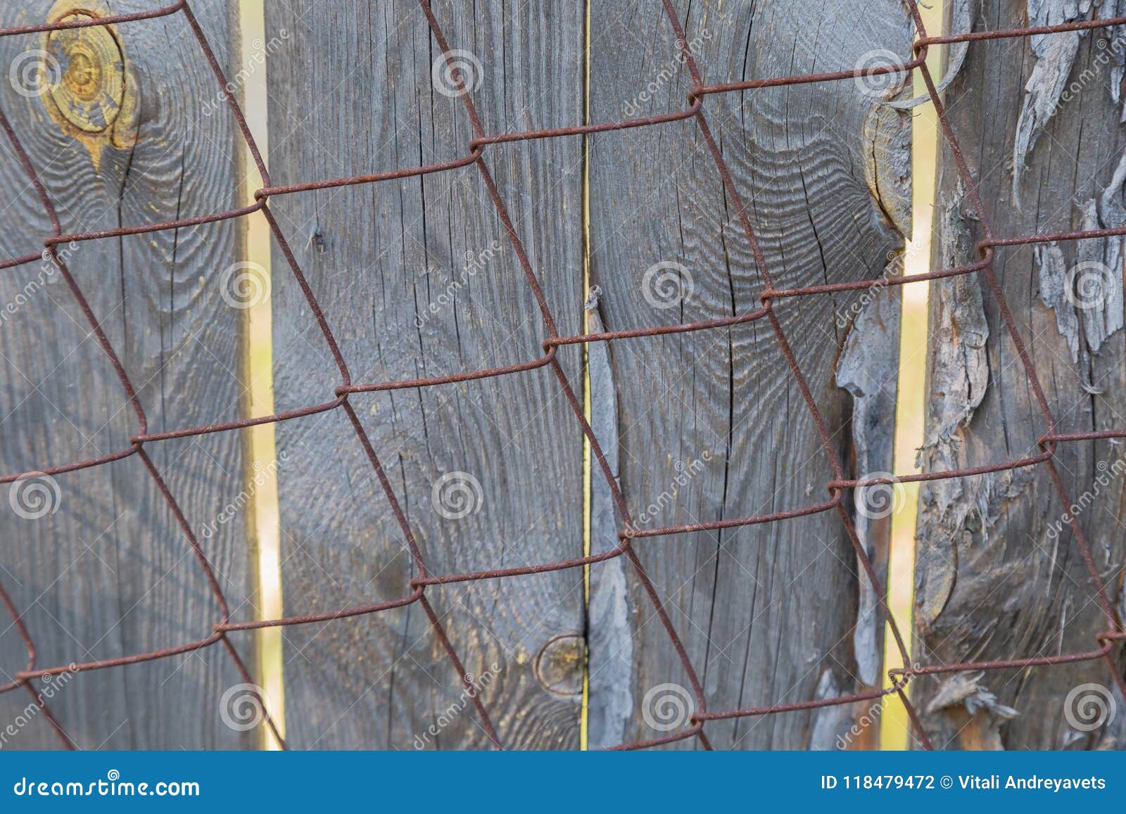 Iron Mesh for Fence with Rust and Paint. Stock Photo Image of