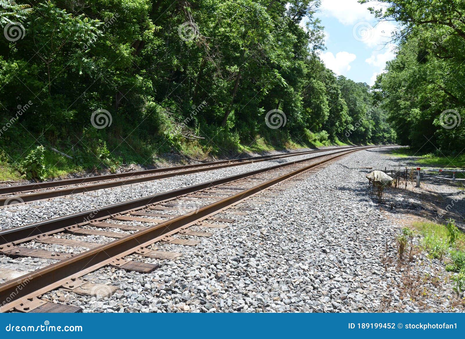Iron Metal Railroad Train Tracks with Stones Stock Photo Image of