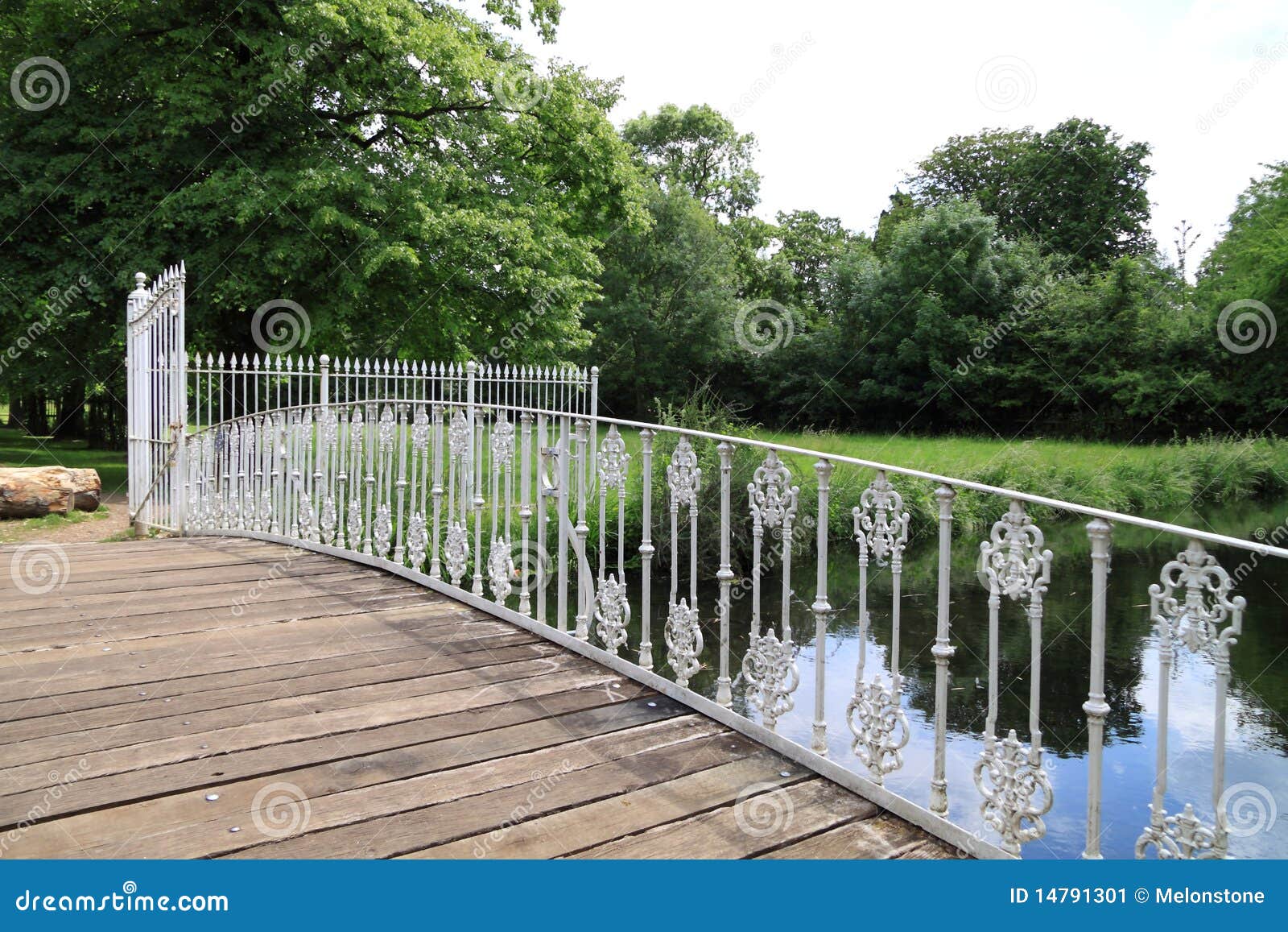 iron railing on bridge
