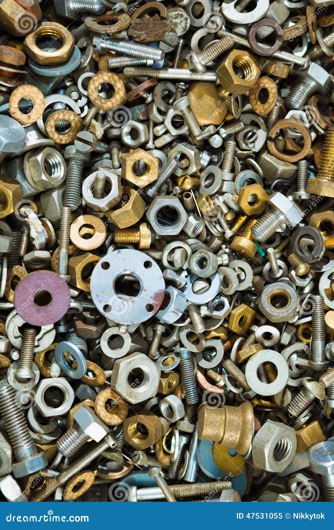 Iron nuts background stock image. Image of multitude 47531055