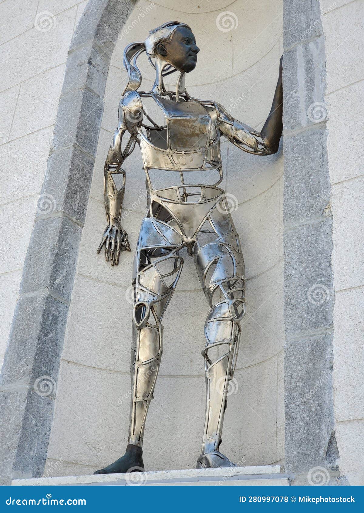 Iron Sculpture Monument Trois Rivieres Stock Photo Image of cartoon, carving 280997078