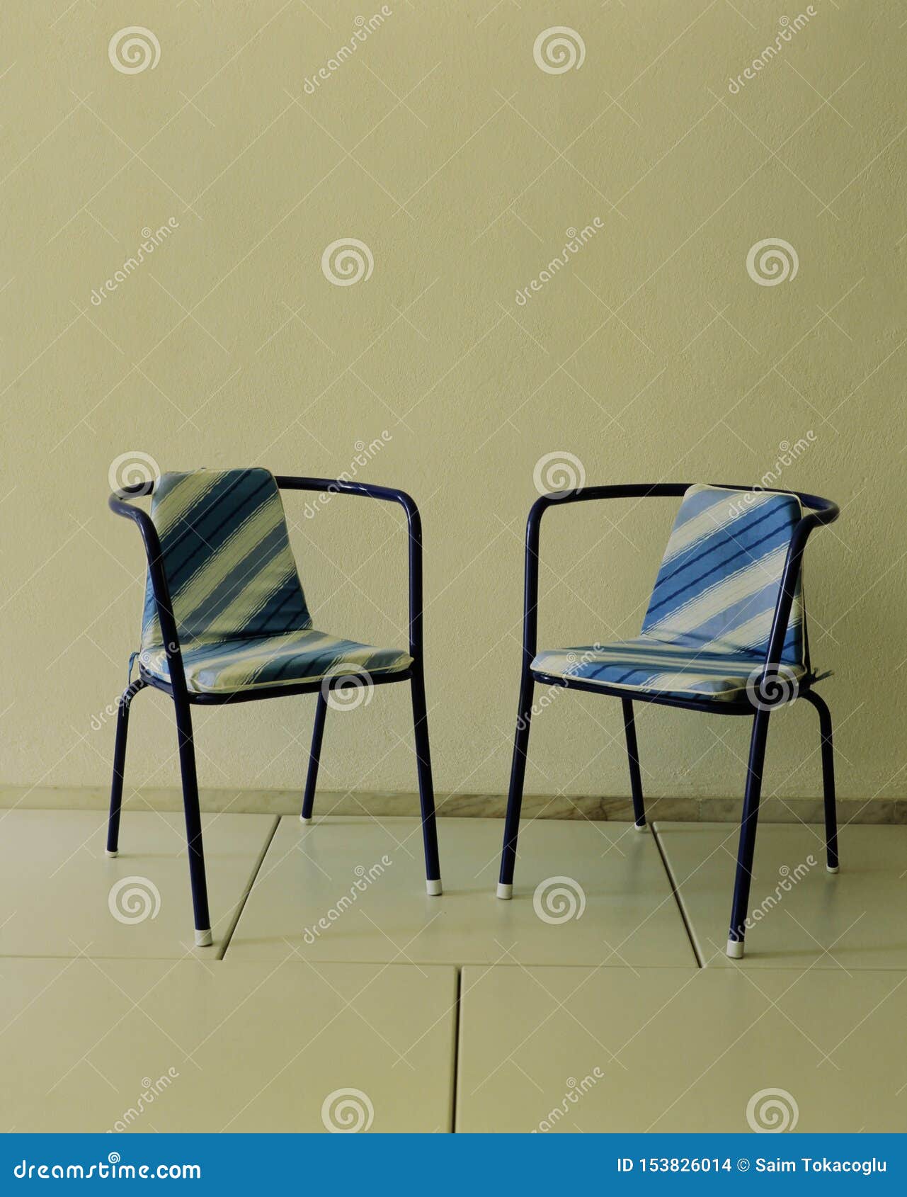 Iron Table And Colorful Chairs Stock Photo Image Of Colorful