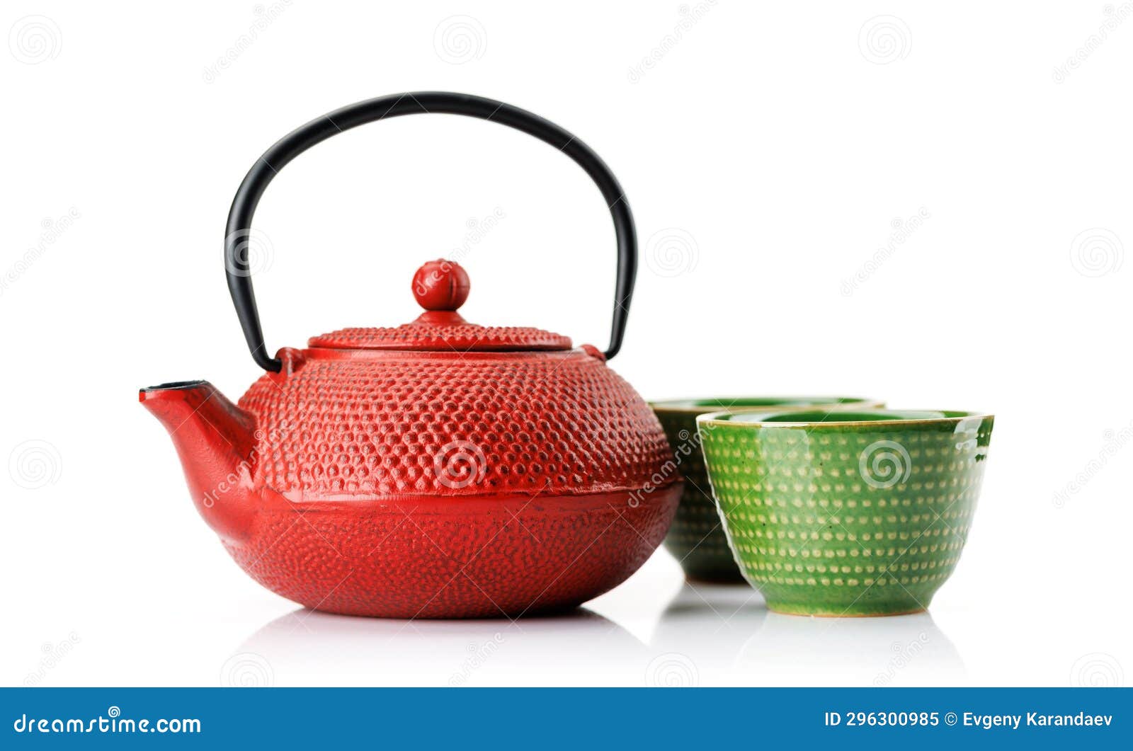 Iron teapot and cups stock image. Image of ceremony 296300985