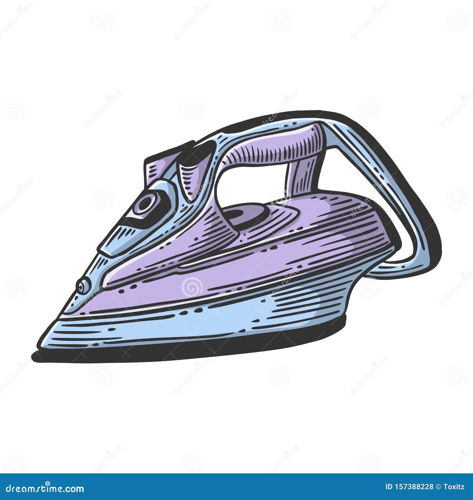 Iron. Vector Concept in Doodle and Sketch Style Stock Illustration ...