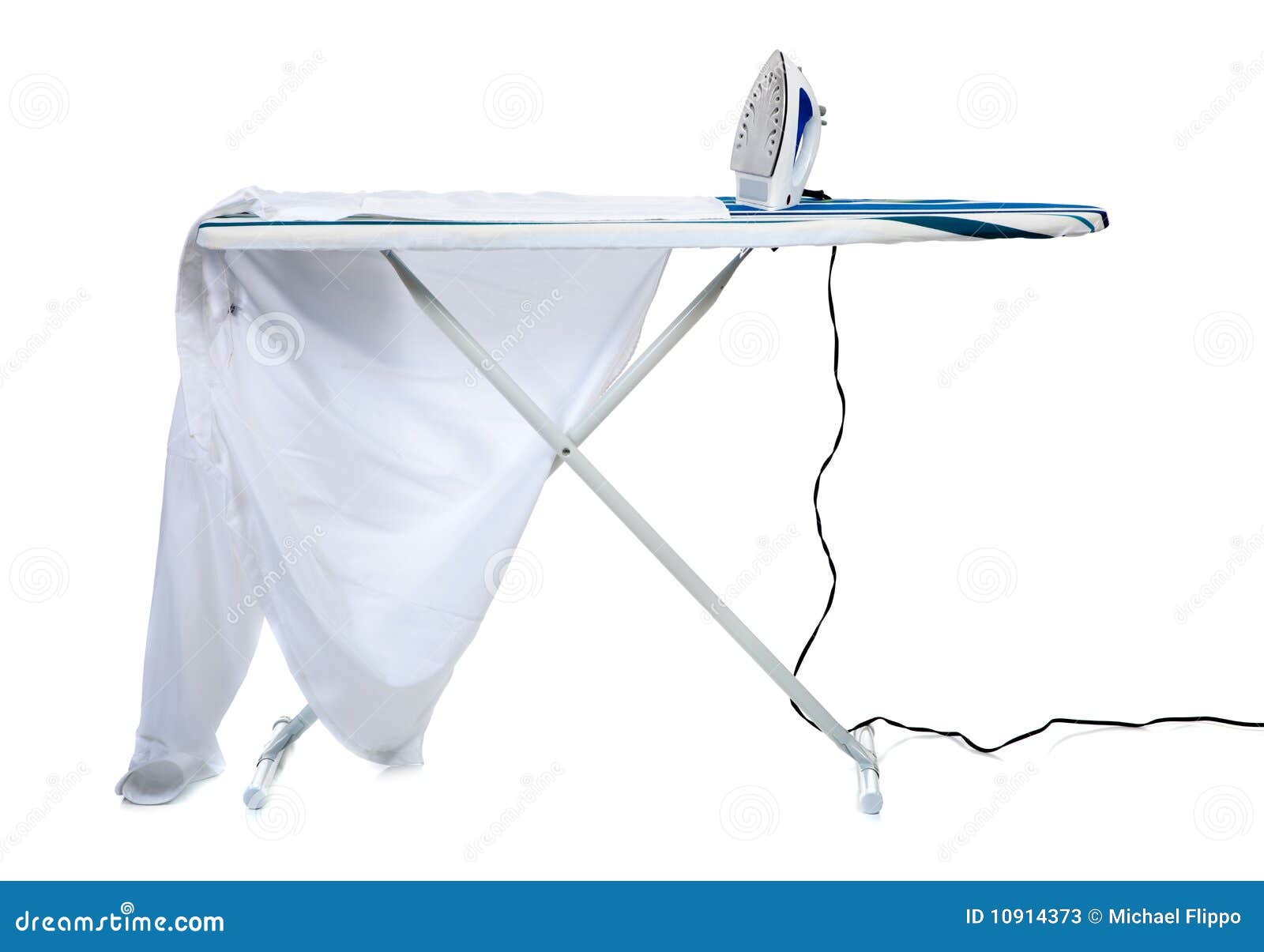 An Ironing Board with a Shirt and an Iron Stock Image Image of shirt