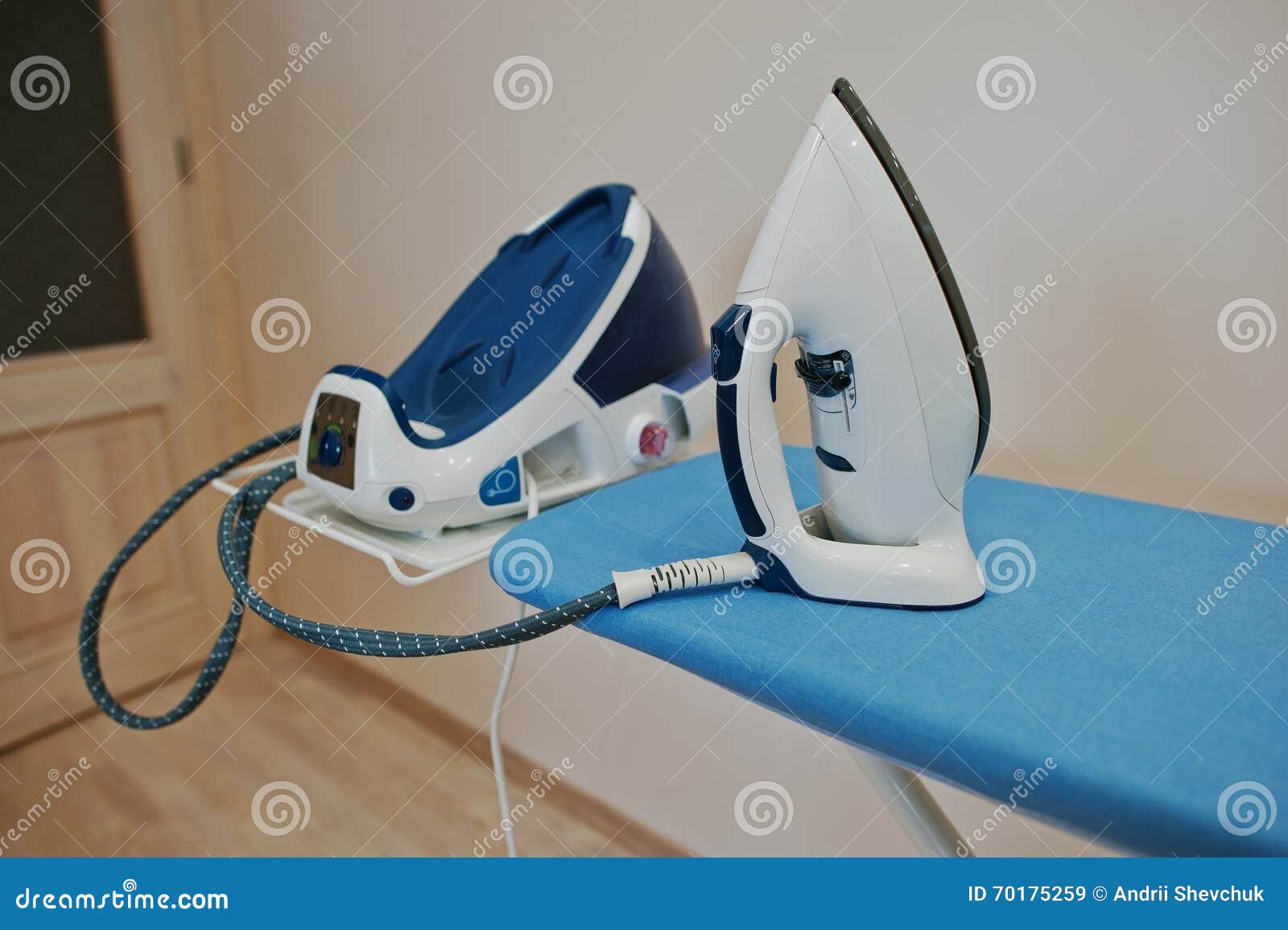 Ironing Board with Steam Iron System Stock Image Image of home