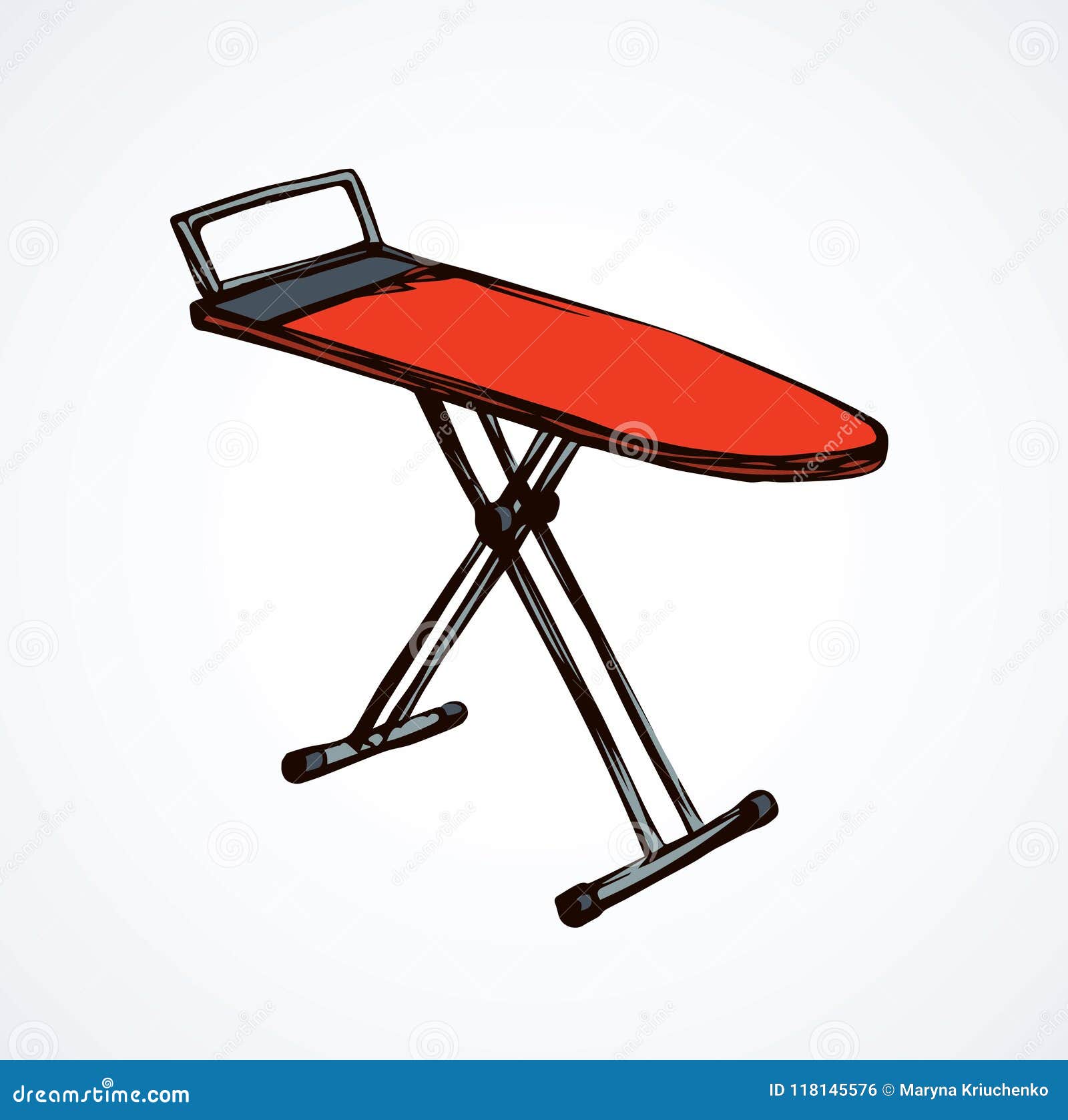 Ironing Board. Vector Drawing Stock Vector Illustration of isolated
