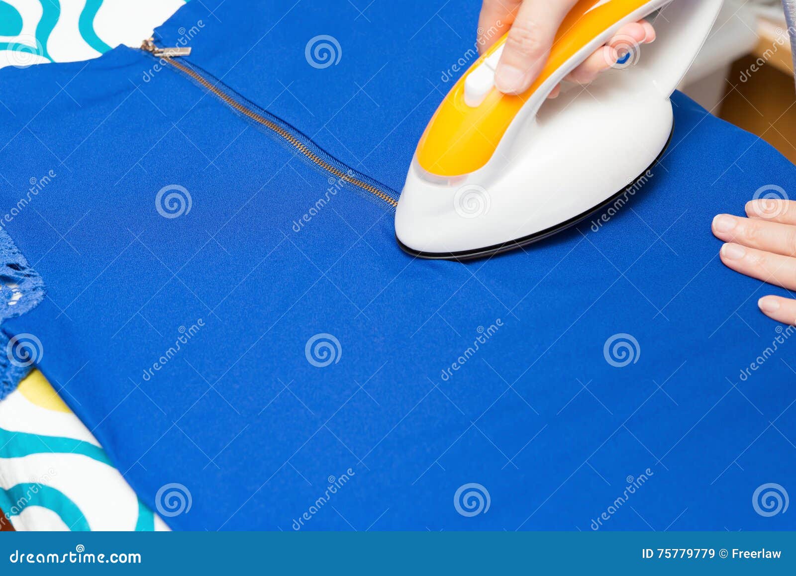 Ironing Clothes on Ironing Board Stock Image Image of housekeeping
