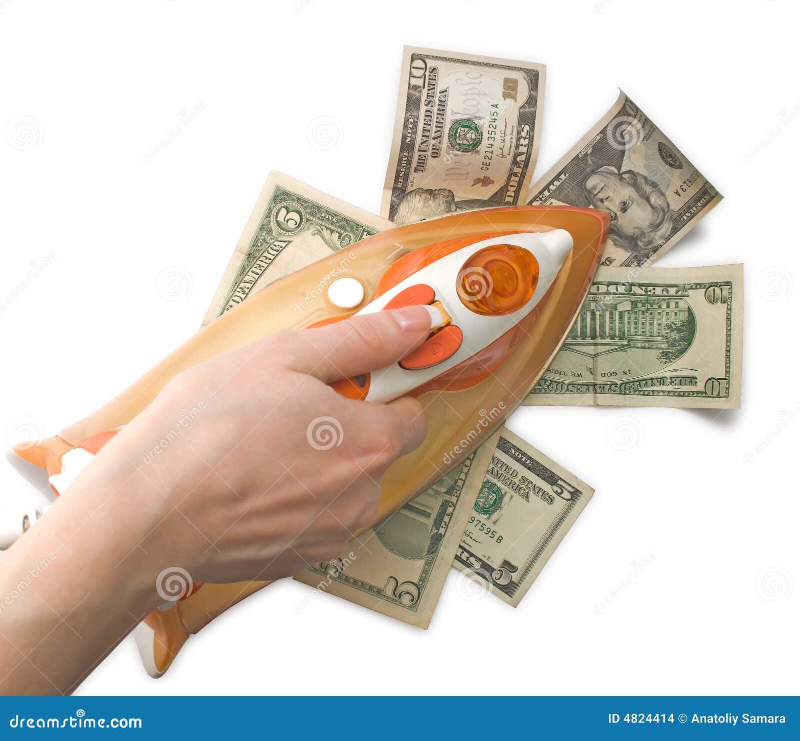 Ironing dollars stock photo. Image of collect, shirt, money 4824414